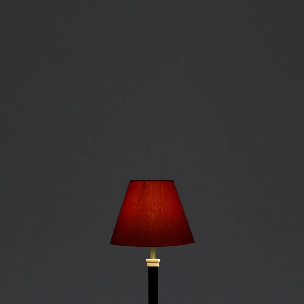 16cm empire lampshade in red silk with glasgow gold interior