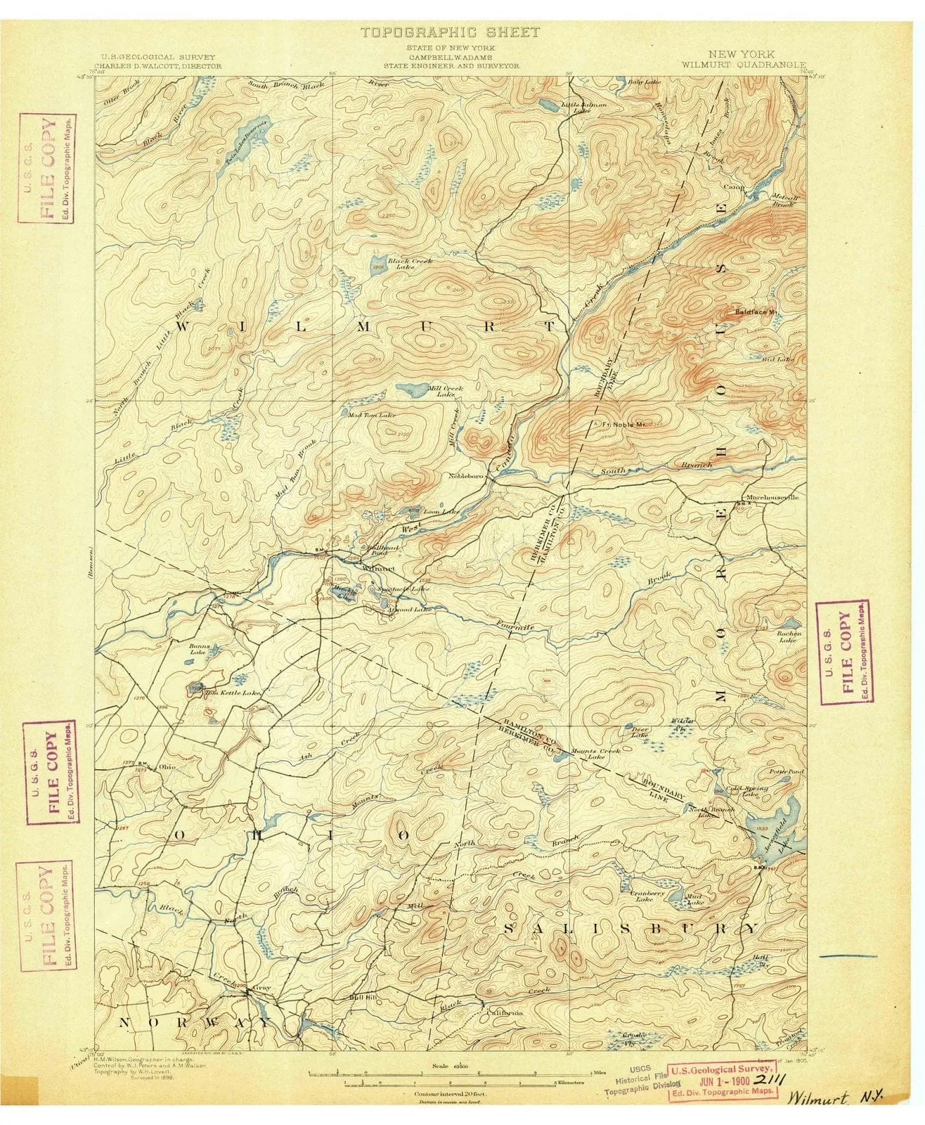1900 Wilmurt, NY - New York - USGS Topographic Map
