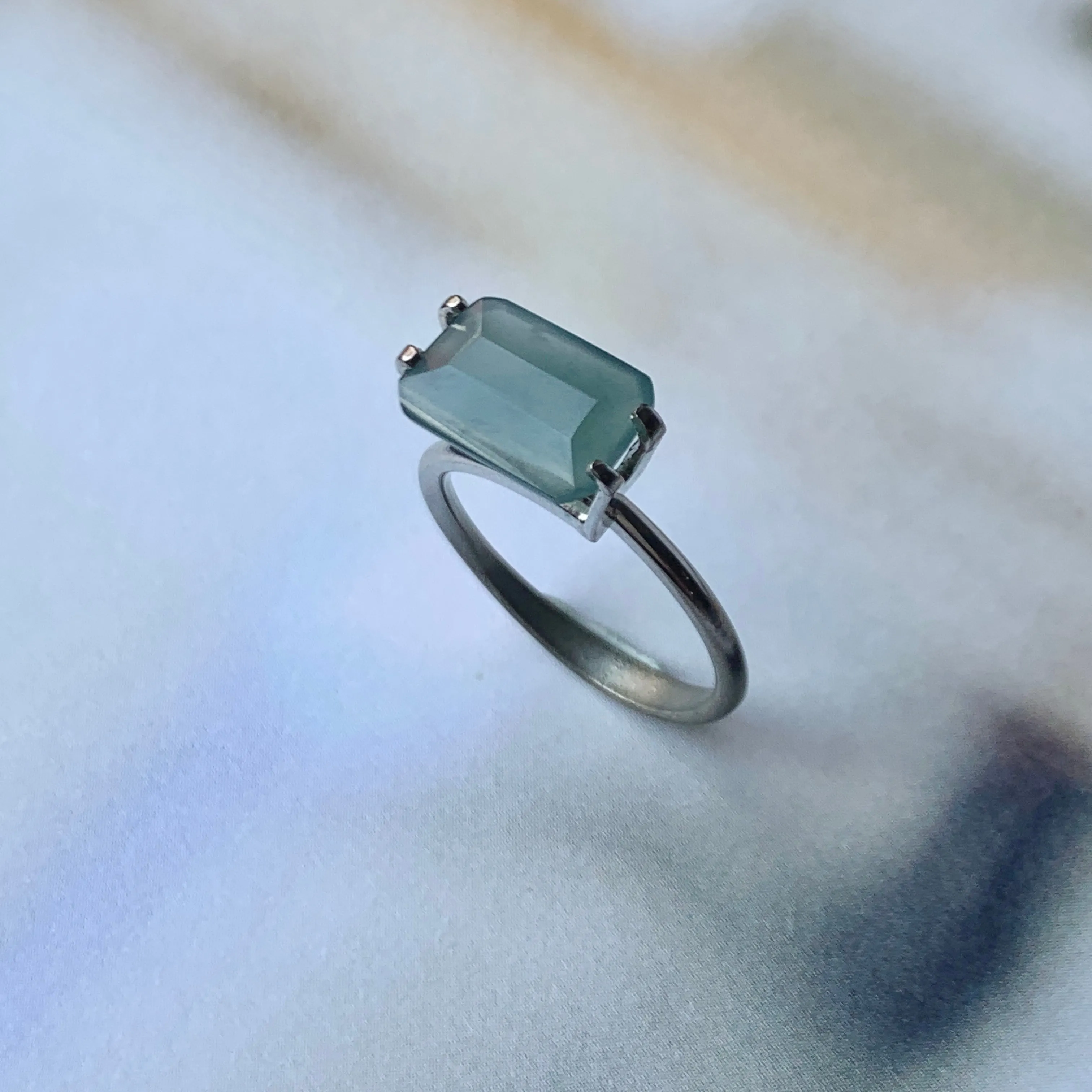 2.05 cts A-Grade Natural Greenish Blue Jadeite Emerald Shape No.130373