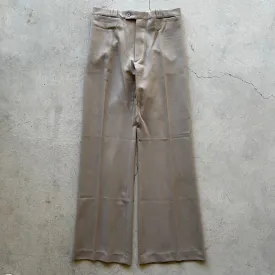 70s Tan Polyester Flares- 33