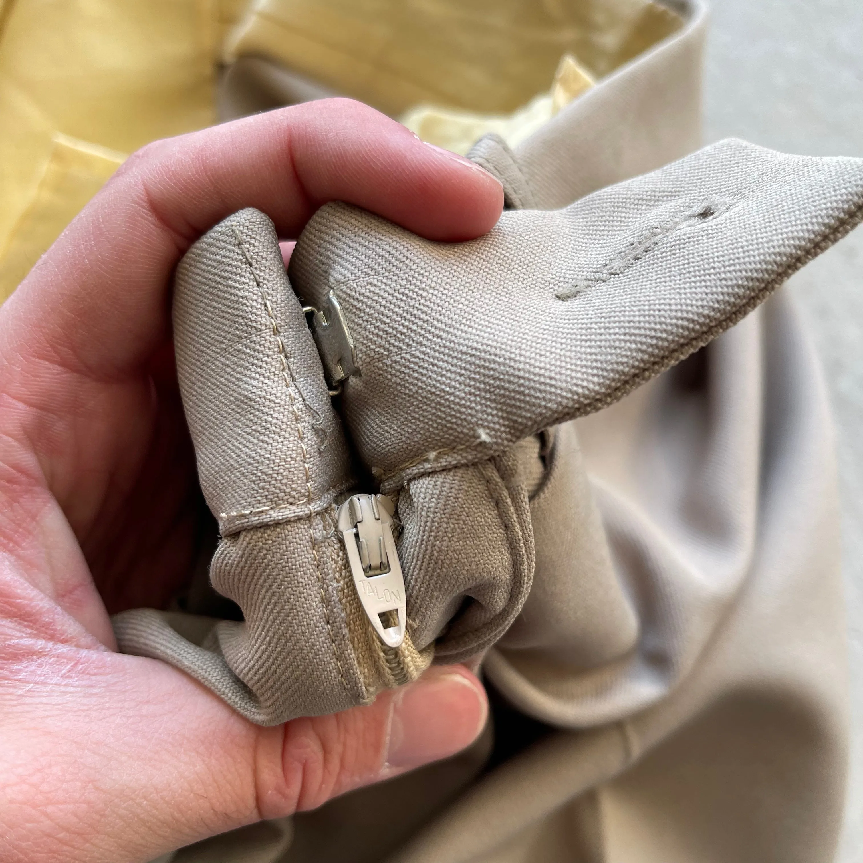 70s Tan Polyester Flares- 33