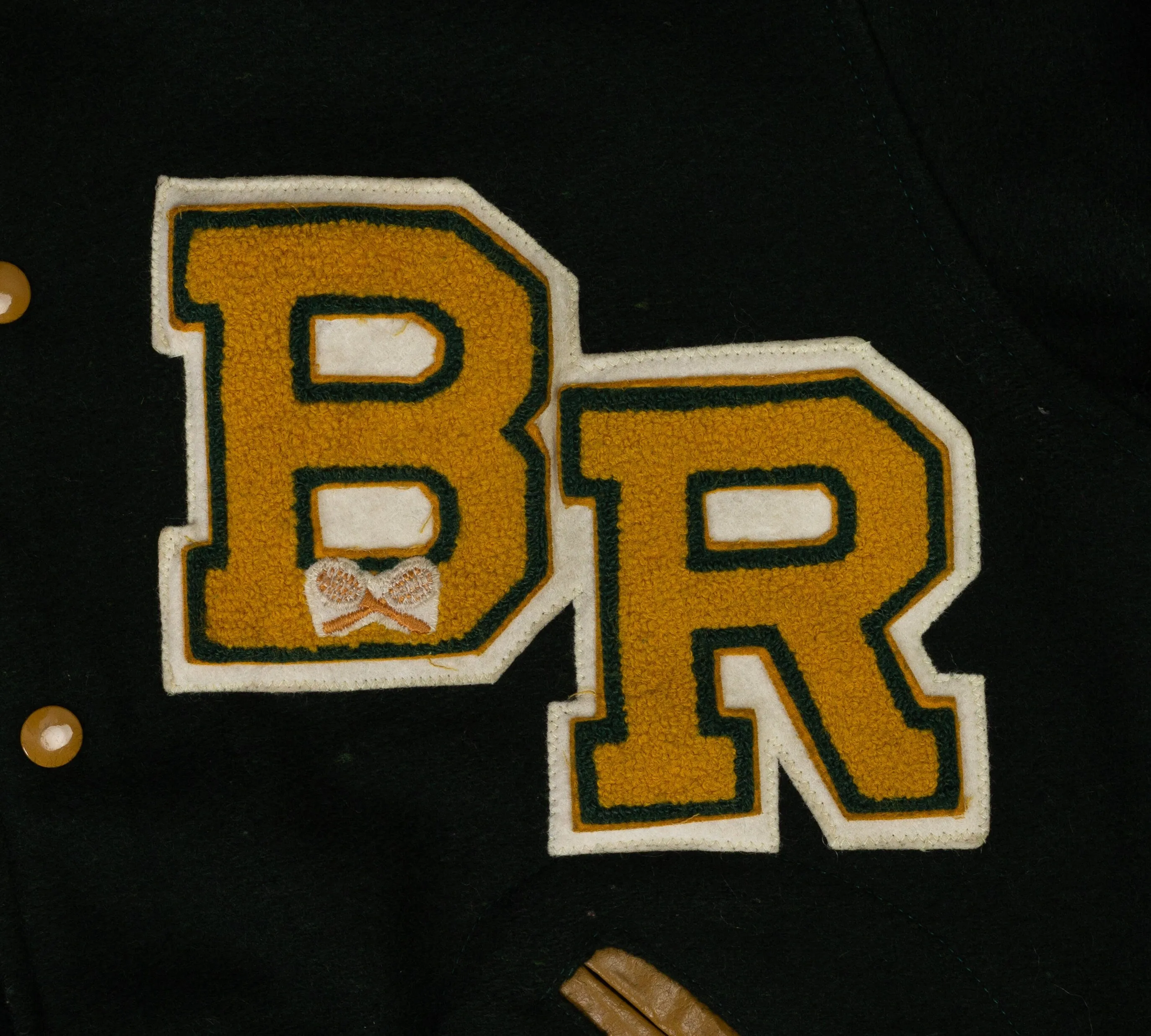 70s Varsity Tennis Letterman Jacket - Men's Medium