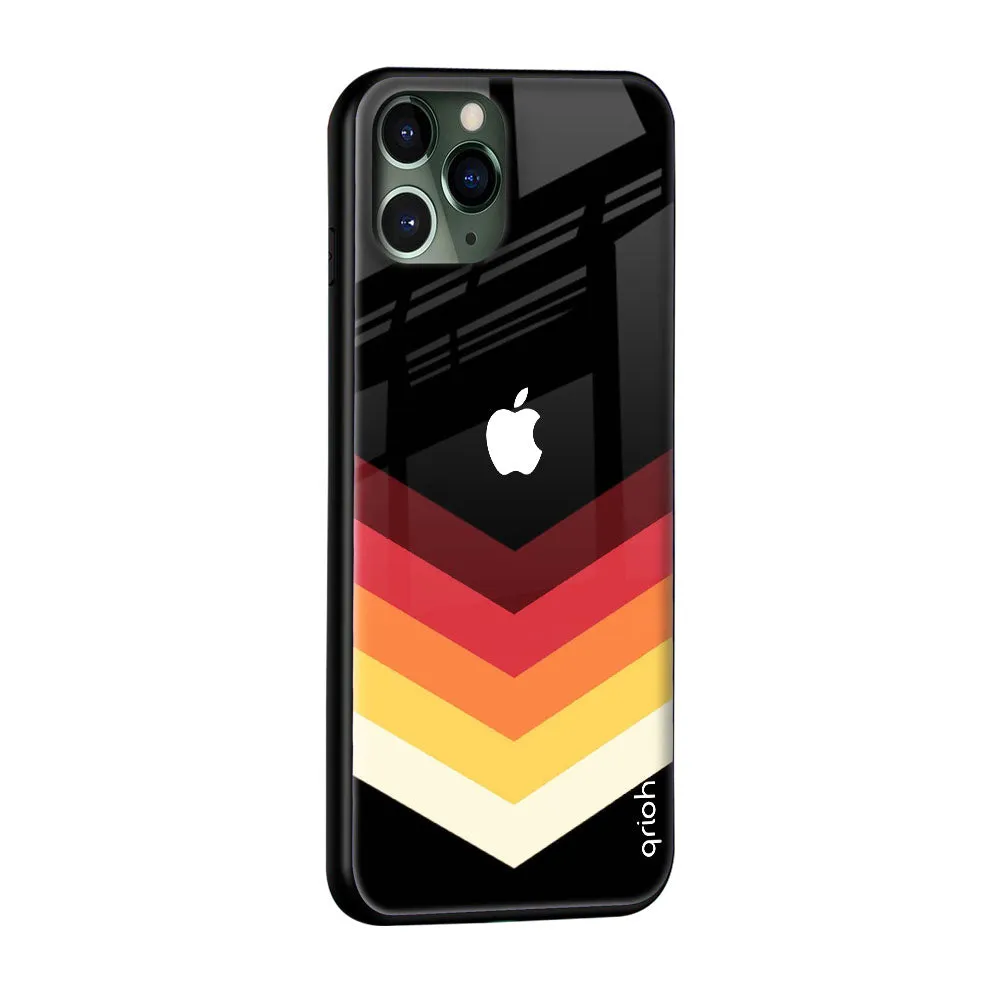 Abstract Arrow Pattern Glass Case For iPhone 12 mini