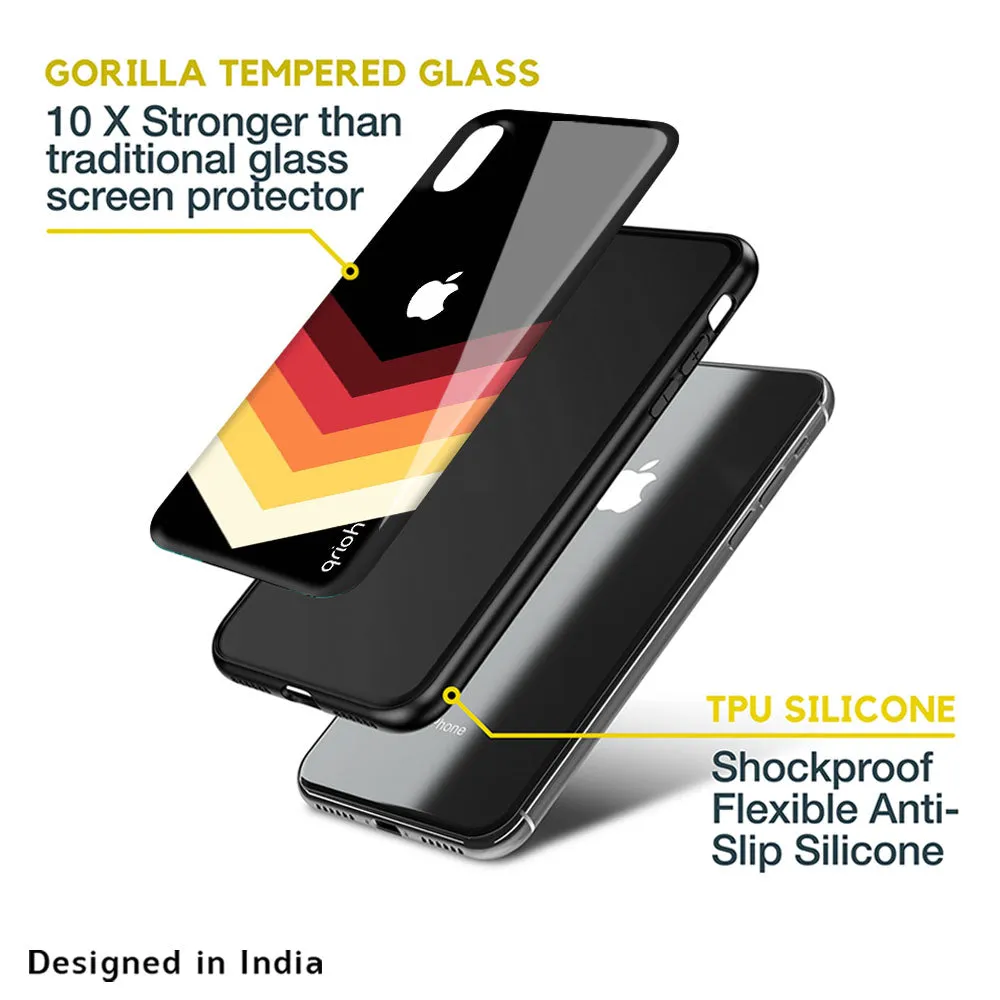 Abstract Arrow Pattern Glass Case For iPhone 12 mini