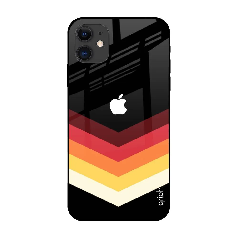 Abstract Arrow Pattern Glass Case For iPhone 12 mini
