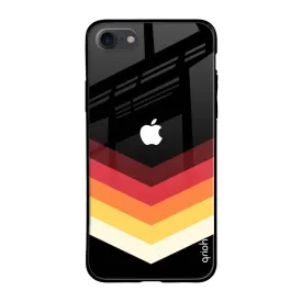 Abstract Arrow Pattern Glass Case For iPhone SE 2020