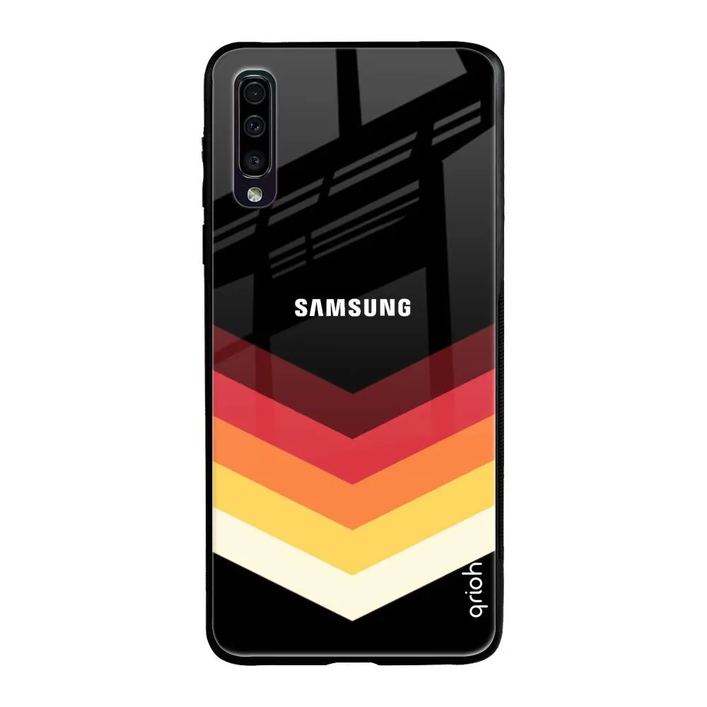 Abstract Arrow Pattern Glass Case For Samsung Galaxy A70