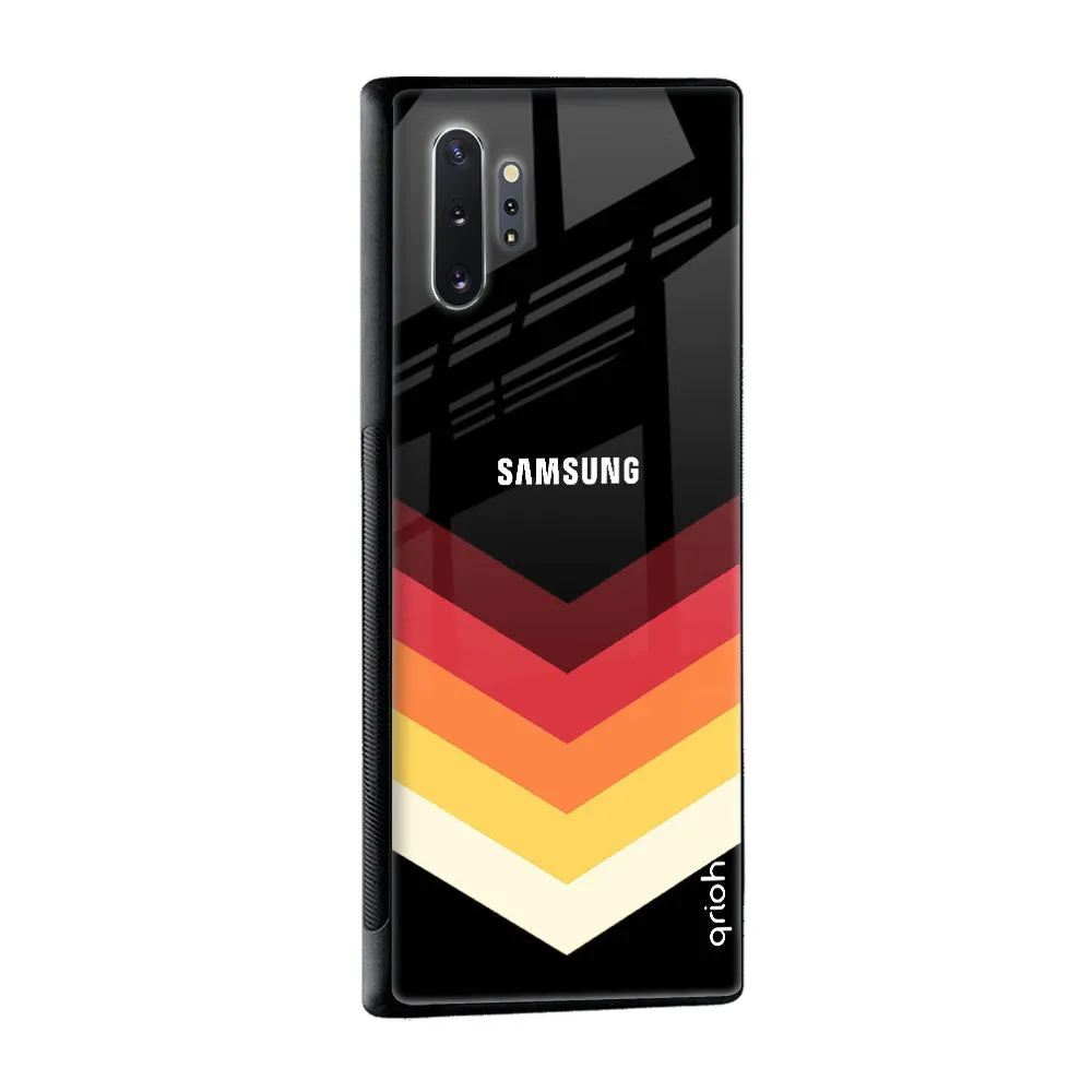 Abstract Arrow Pattern Glass Case For Samsung Galaxy A70