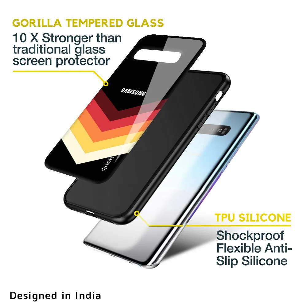 Abstract Arrow Pattern Glass Case For Samsung Galaxy A70