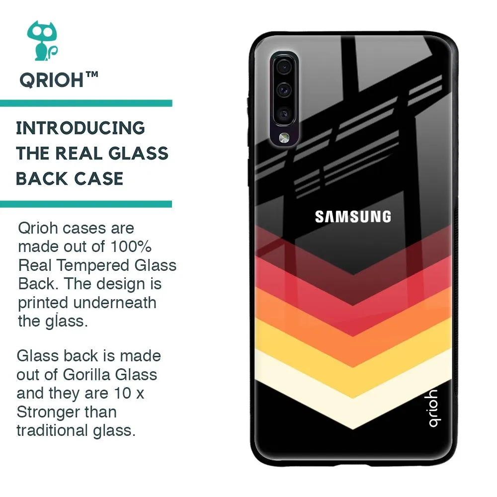 Abstract Arrow Pattern Glass Case For Samsung Galaxy A70