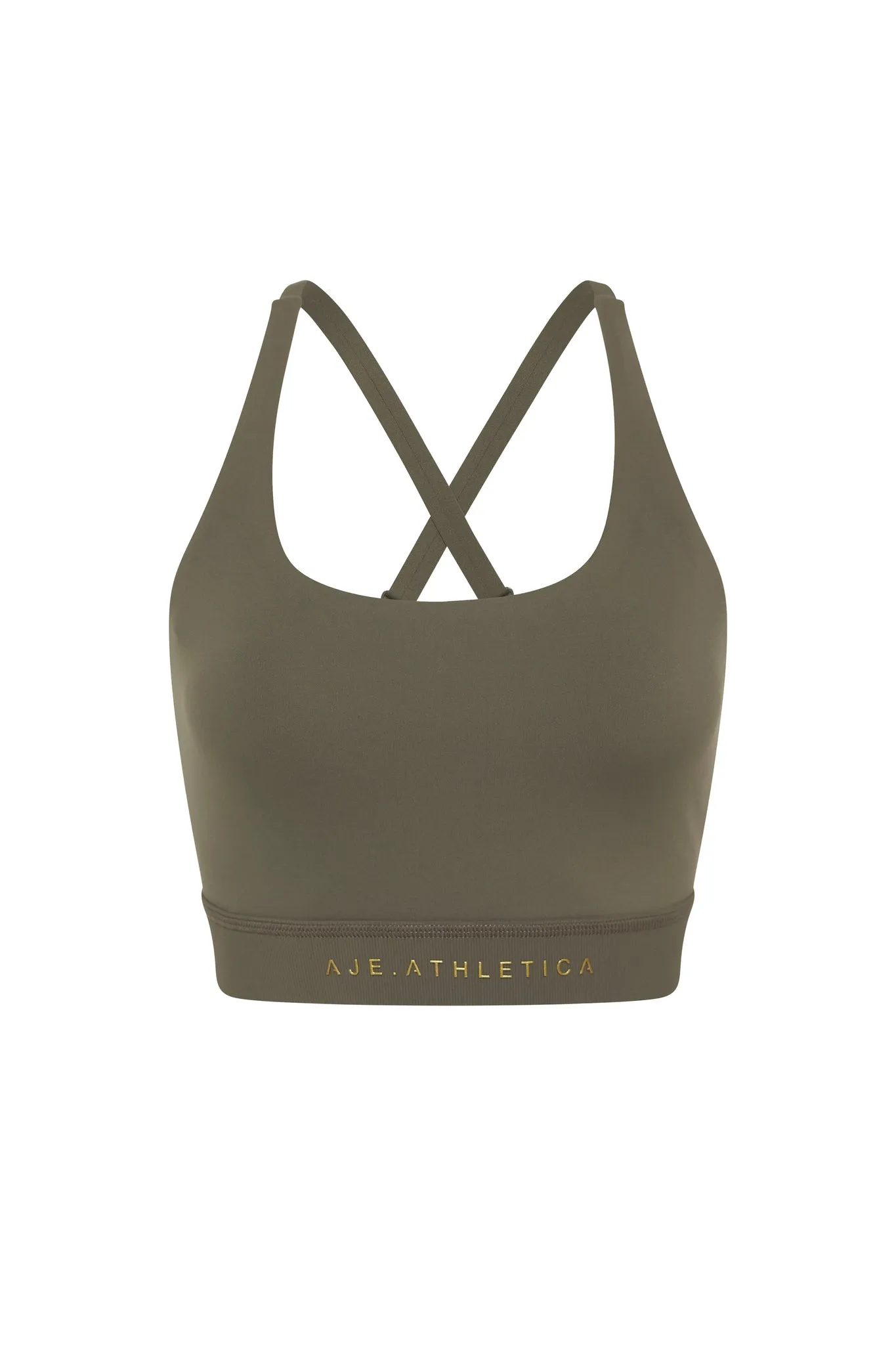 Adjustable Strap Ribbed Cross Back Sports Bra 322