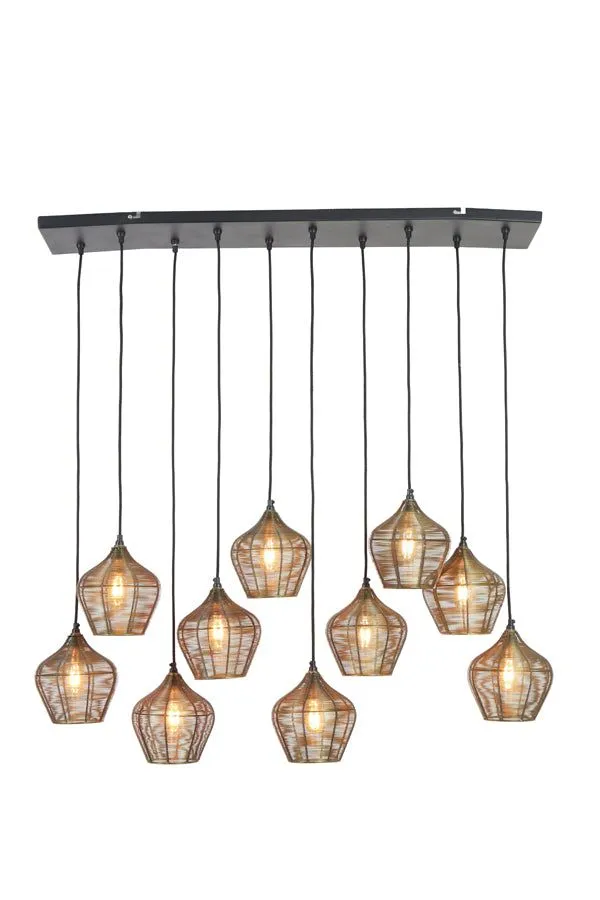 Alvaro 5/10Lt Hanging Lamp - Antique Bronze / Matt Black Finish