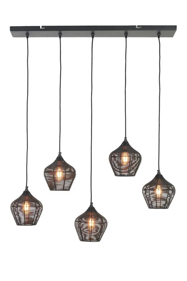 Alvaro 5/10Lt Hanging Lamp - Antique Bronze / Matt Black Finish