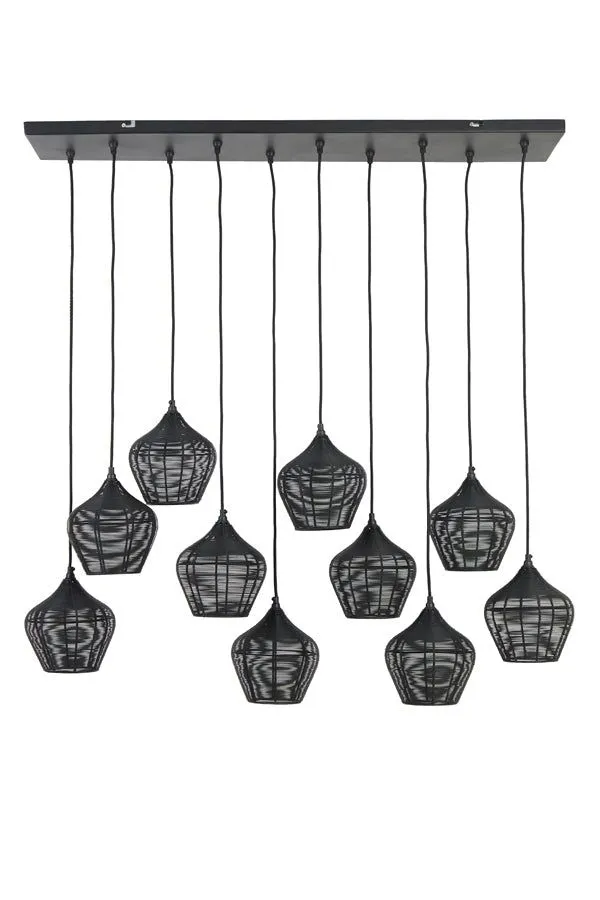 Alvaro 5/10Lt Hanging Lamp - Antique Bronze / Matt Black Finish