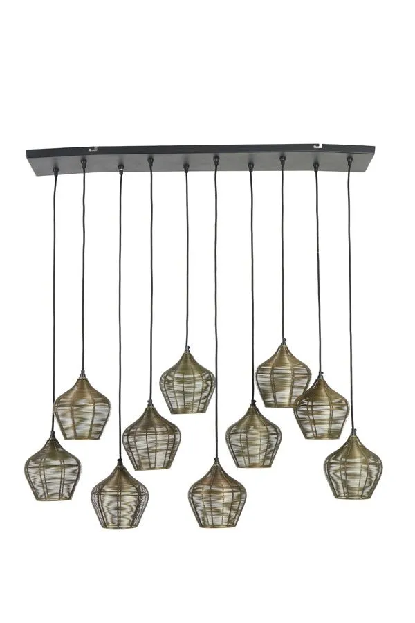 Alvaro 5/10Lt Hanging Lamp - Antique Bronze / Matt Black Finish