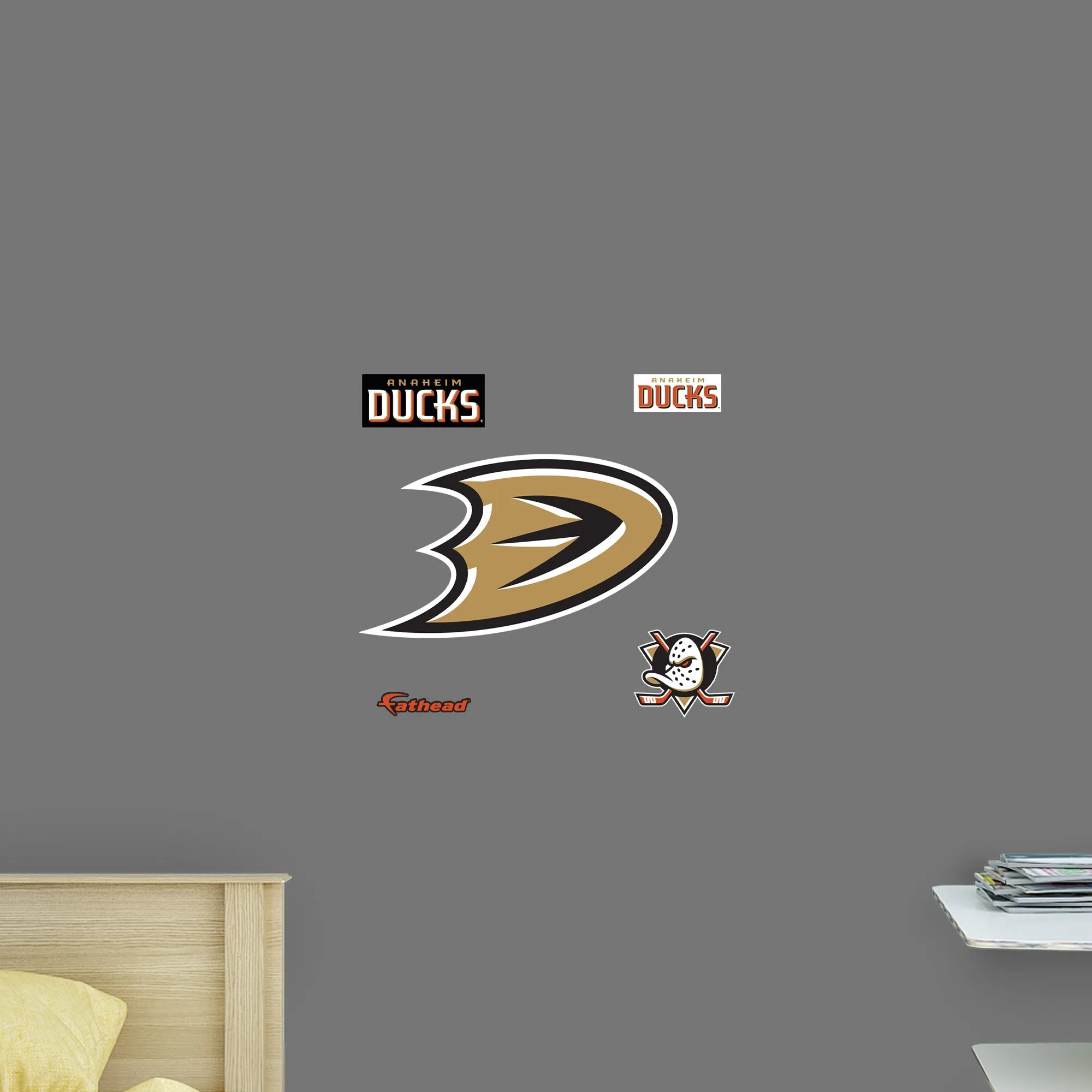 Anaheim Ducks:  Secondary Logo        - Officially Licensed NHL Removable     Adhesive Decal