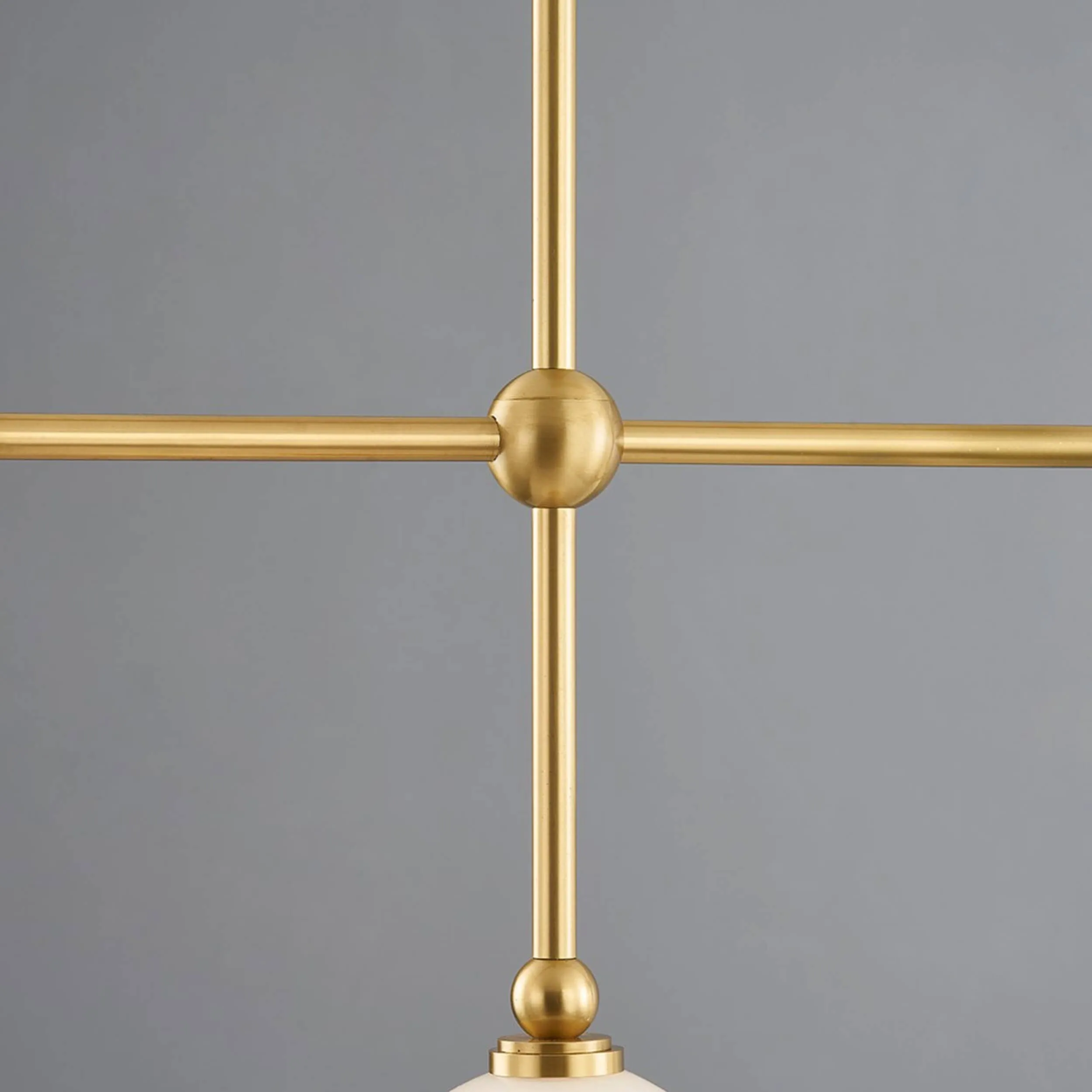 Andrews Linear Chandelier, Aged Brass