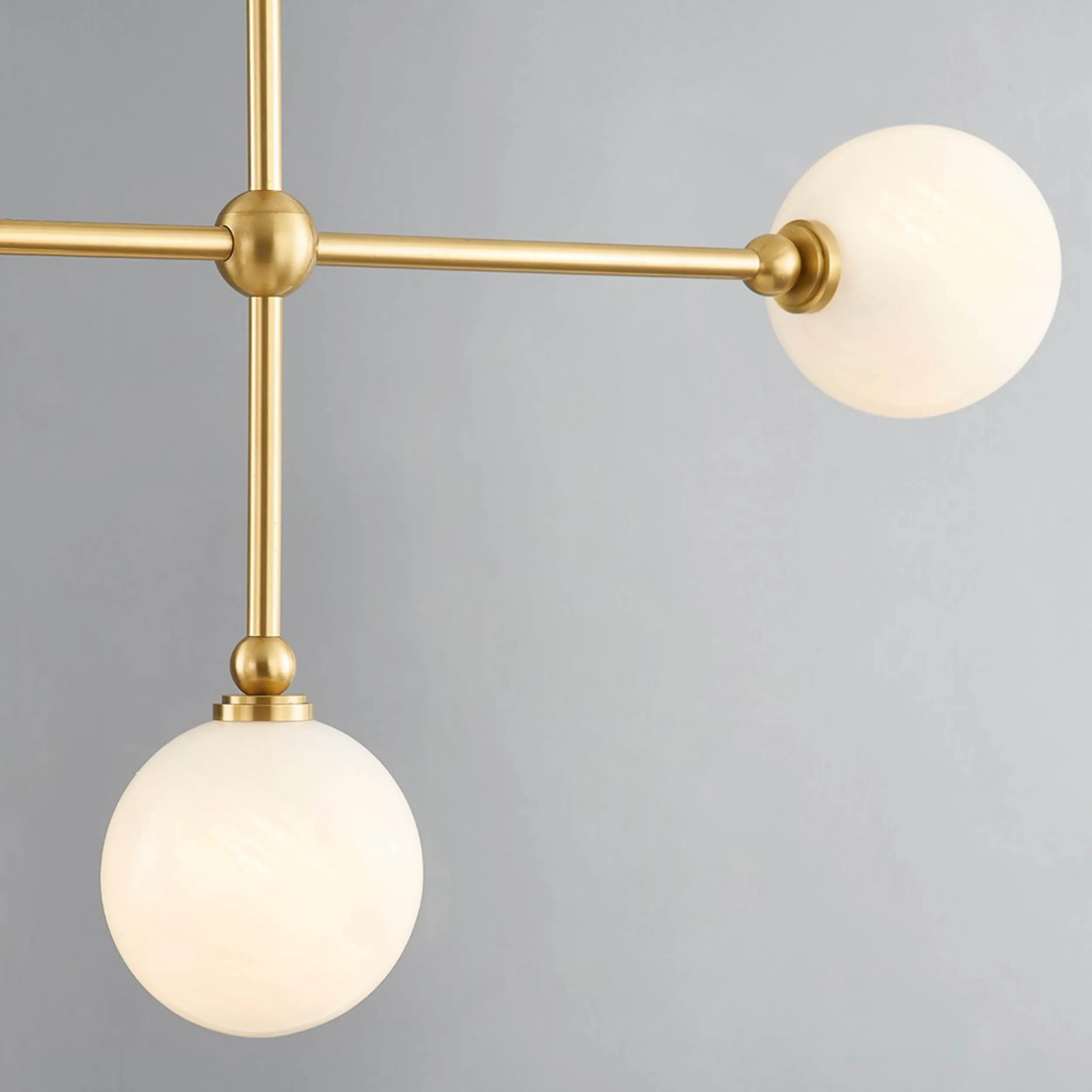 Andrews Linear Chandelier, Aged Brass