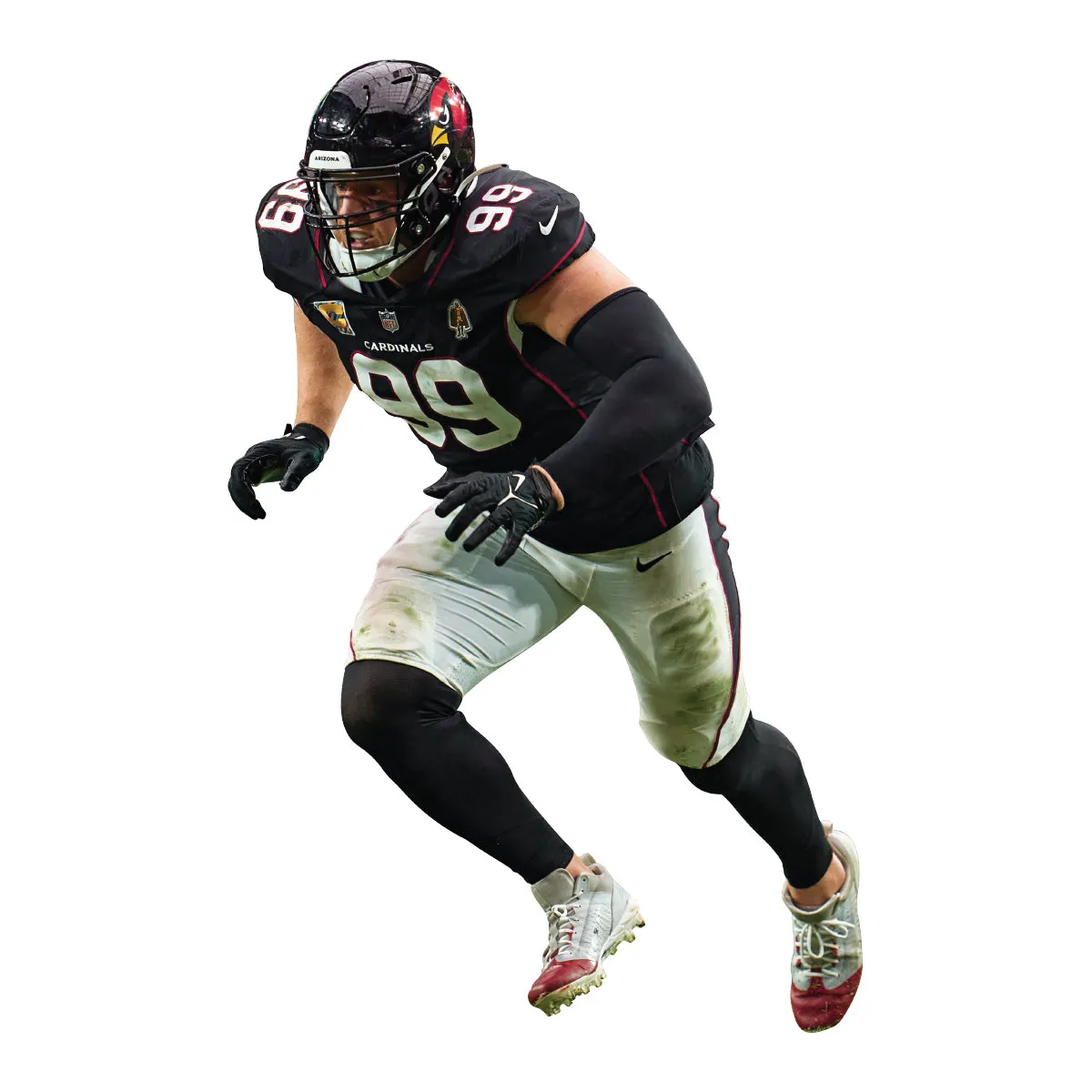 Arizona Cardinals: J.J. Watt  Black Jersey        - Officially Licensed NFL Removable     Adhesive Decal