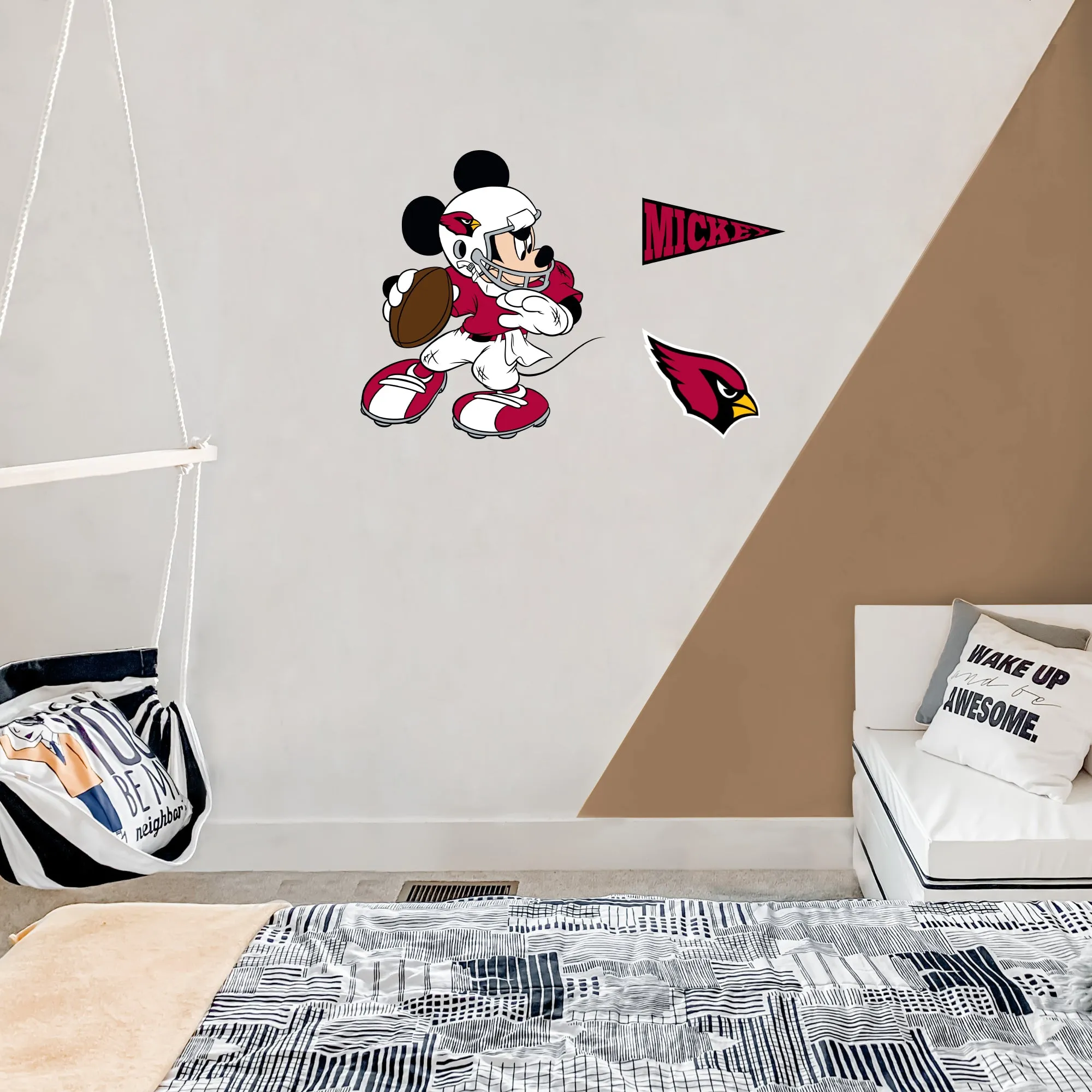 Arizona Cardinals: Mickey Mouse - Officially Licensed NFL Removable Adhesive Decal