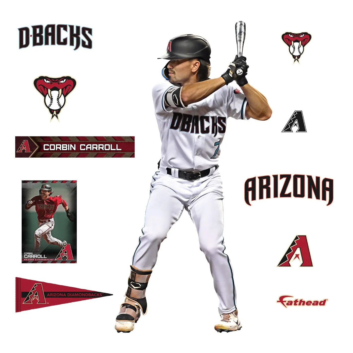 Arizona Diamondbacks: Corbin Carroll - Officially Licensed MLB Removable Adhesive Decal