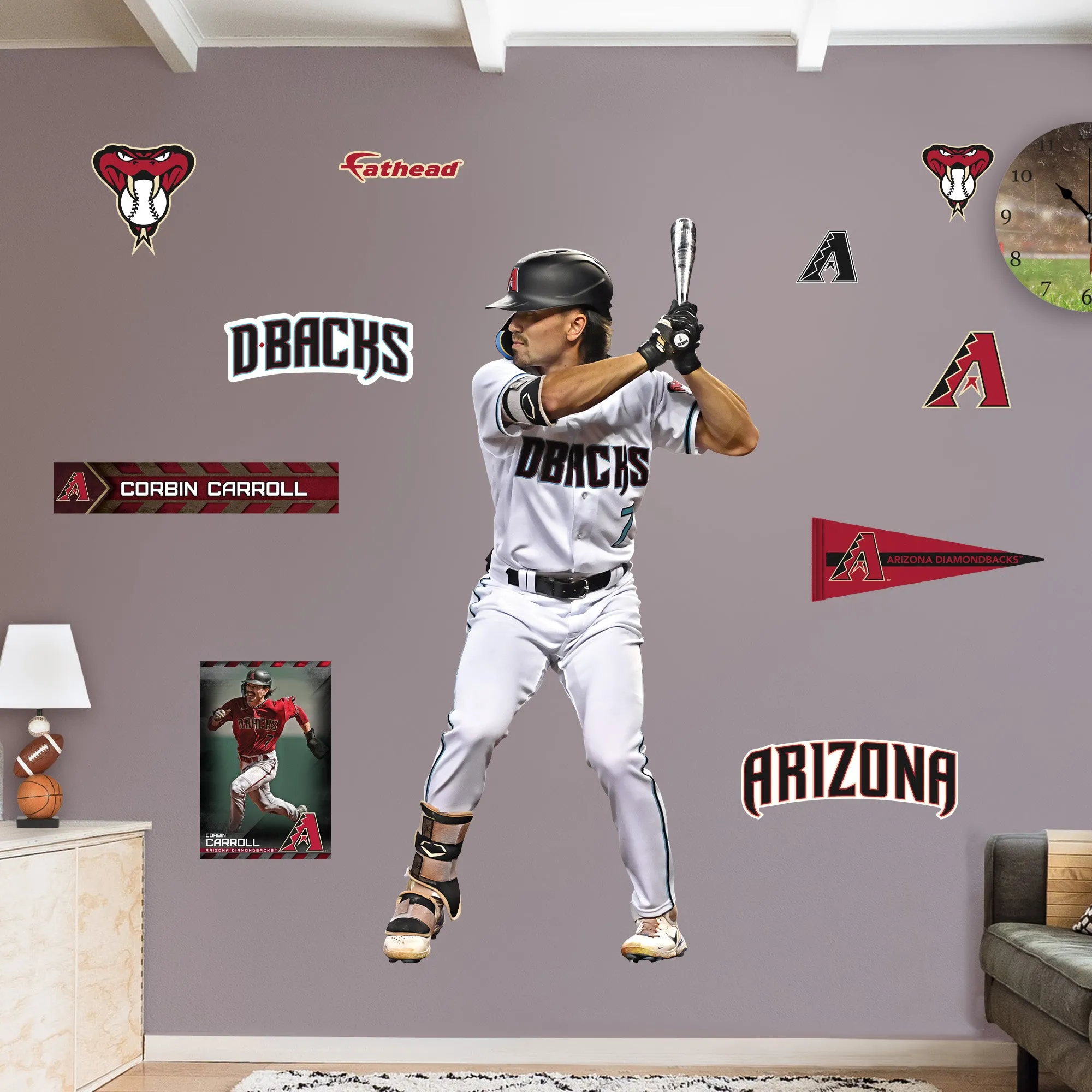 Arizona Diamondbacks: Corbin Carroll - Officially Licensed MLB Removable Adhesive Decal