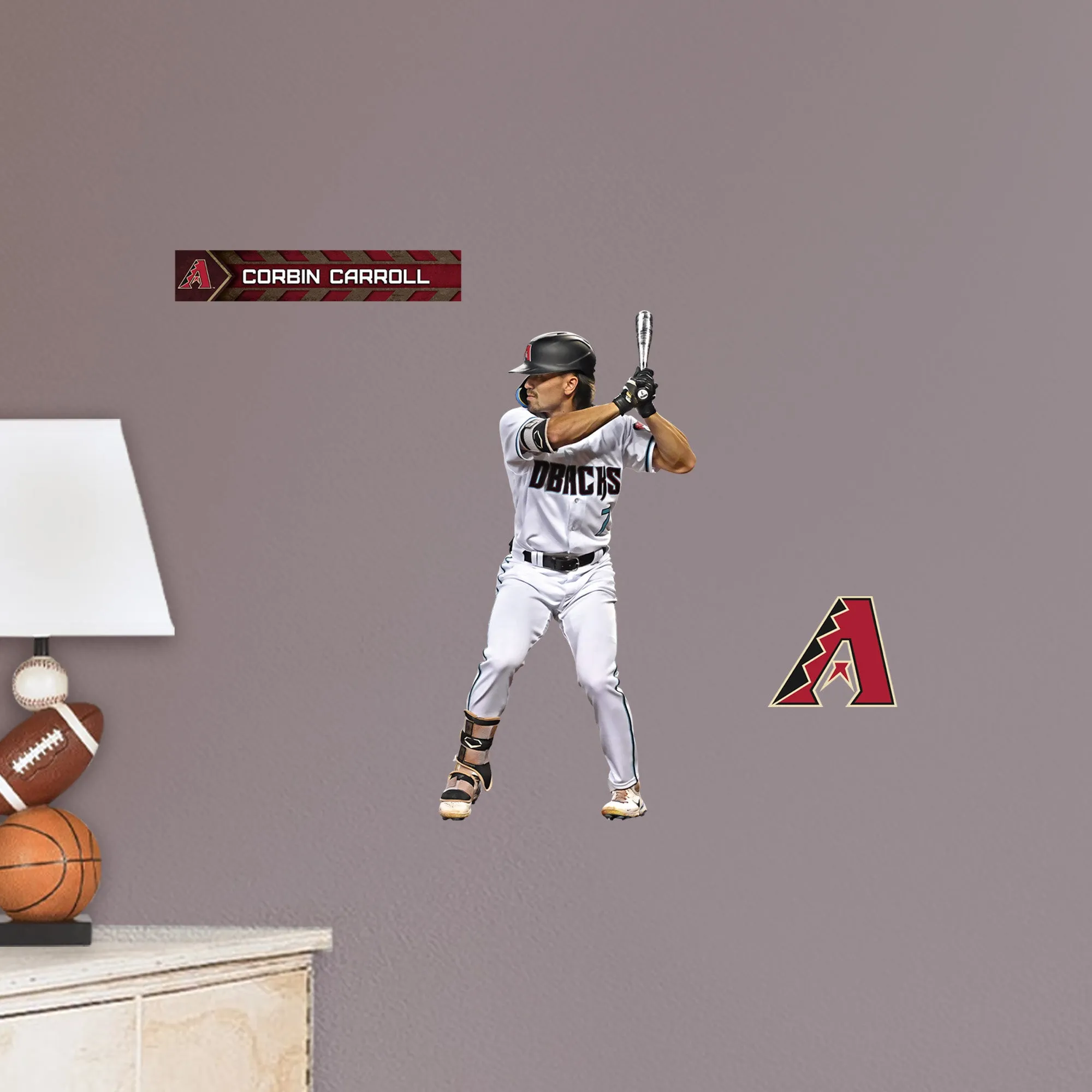Arizona Diamondbacks: Corbin Carroll - Officially Licensed MLB Removable Adhesive Decal