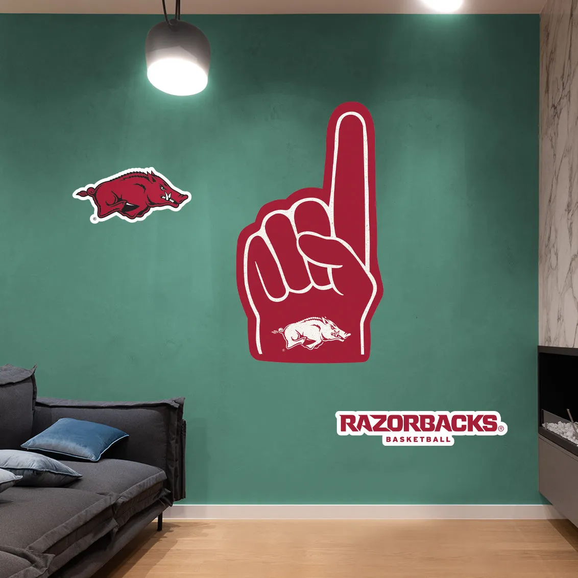 Arkansas Razorbacks:    Foam Finger        - Officially Licensed NCAA Removable     Adhesive Decal