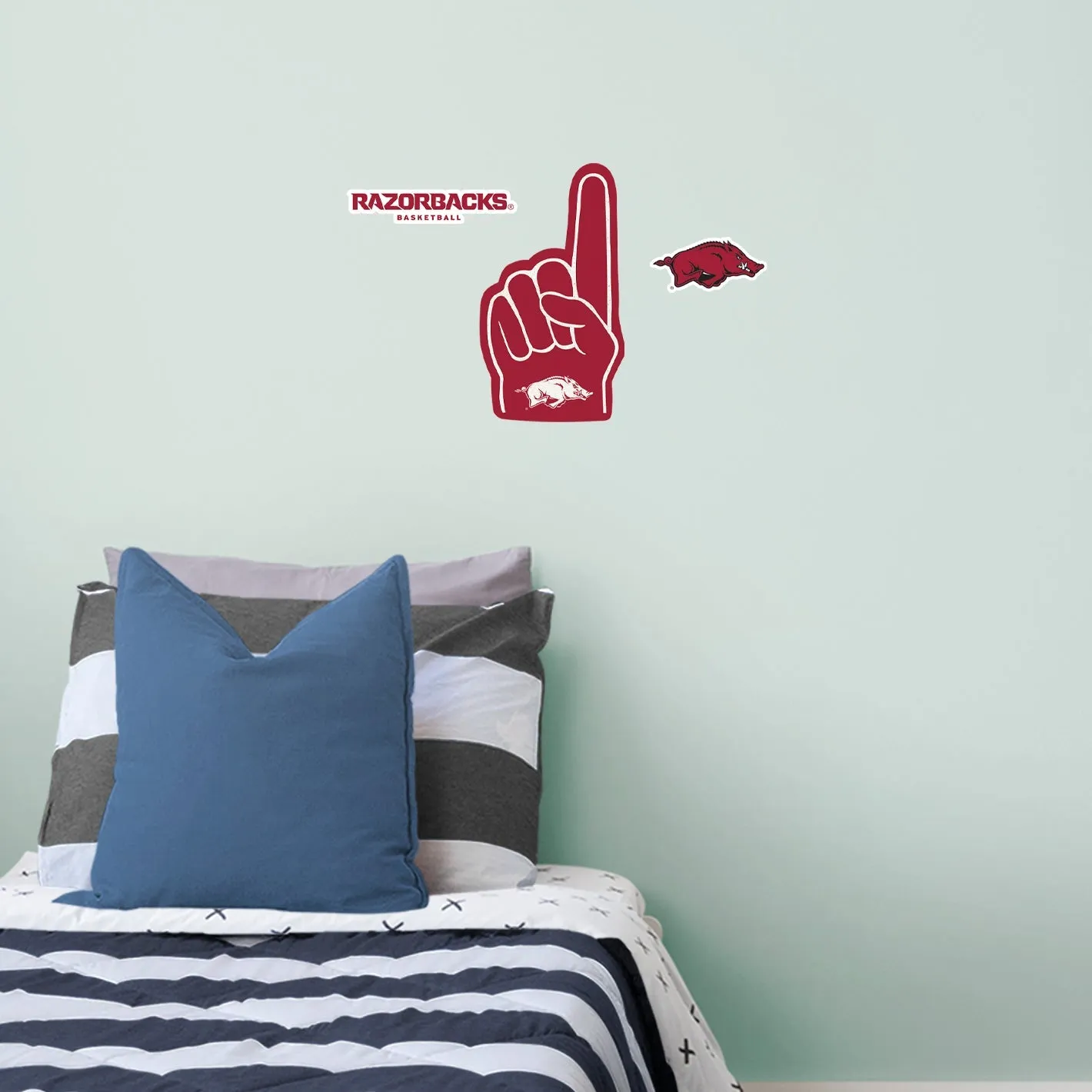 Arkansas Razorbacks:    Foam Finger        - Officially Licensed NCAA Removable     Adhesive Decal