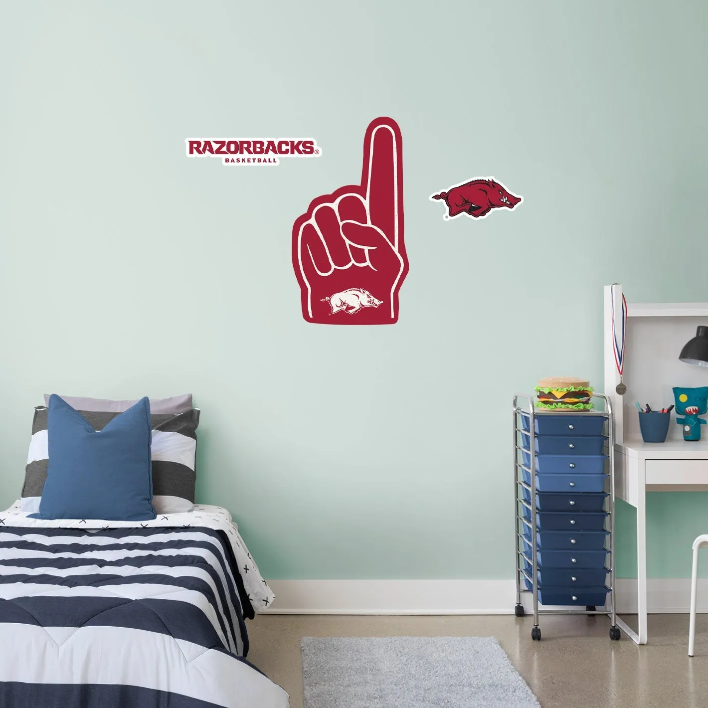 Arkansas Razorbacks:    Foam Finger        - Officially Licensed NCAA Removable     Adhesive Decal