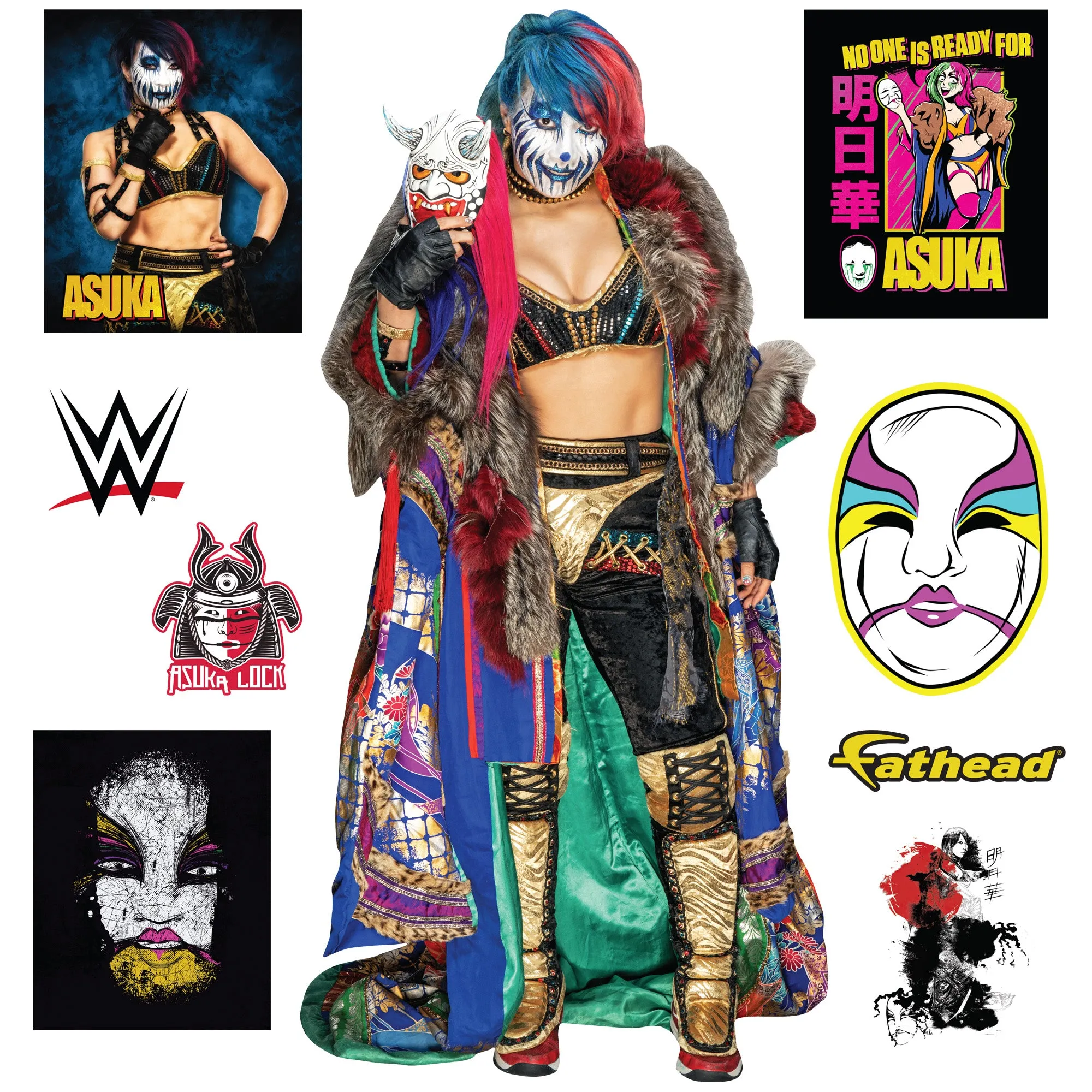 Asuka        - Officially Licensed WWE Removable     Adhesive Decal