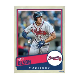 Atlanta Braves: Matt Olson  Poster        - Officially Licensed MLB Removable     Adhesive Decal
