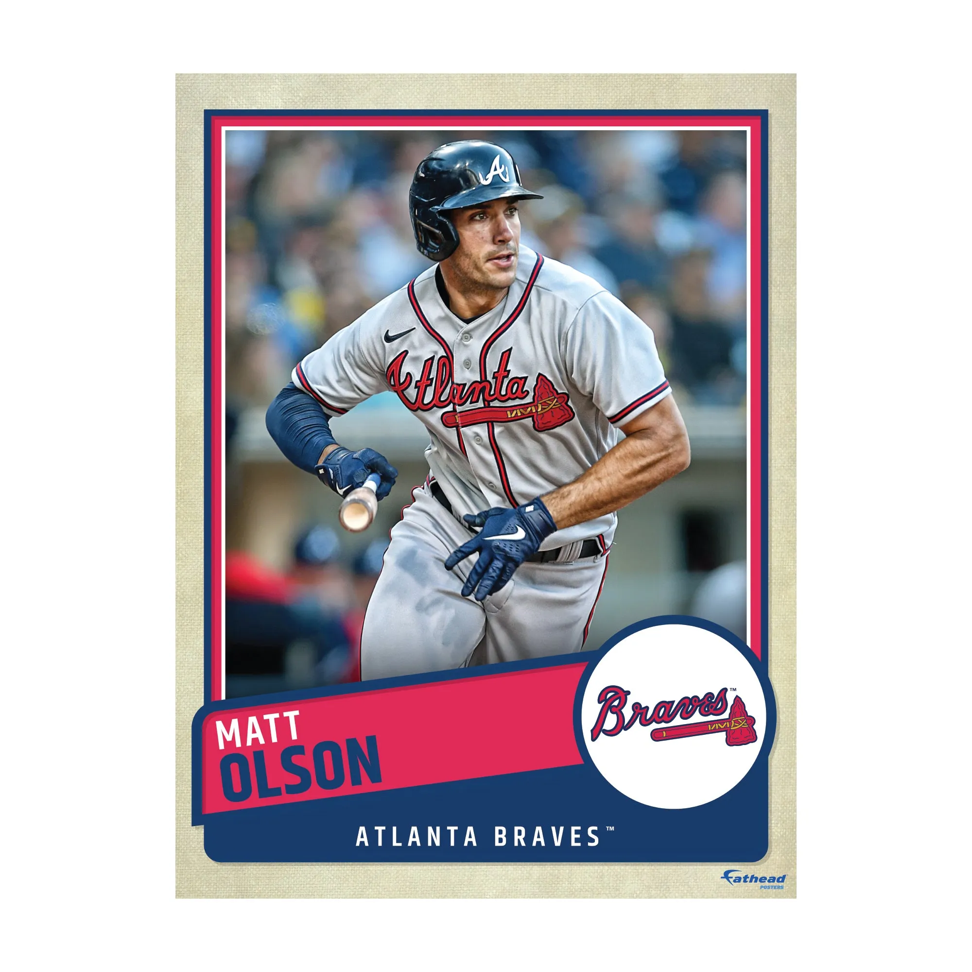 Atlanta Braves: Matt Olson  Poster        - Officially Licensed MLB Removable     Adhesive Decal