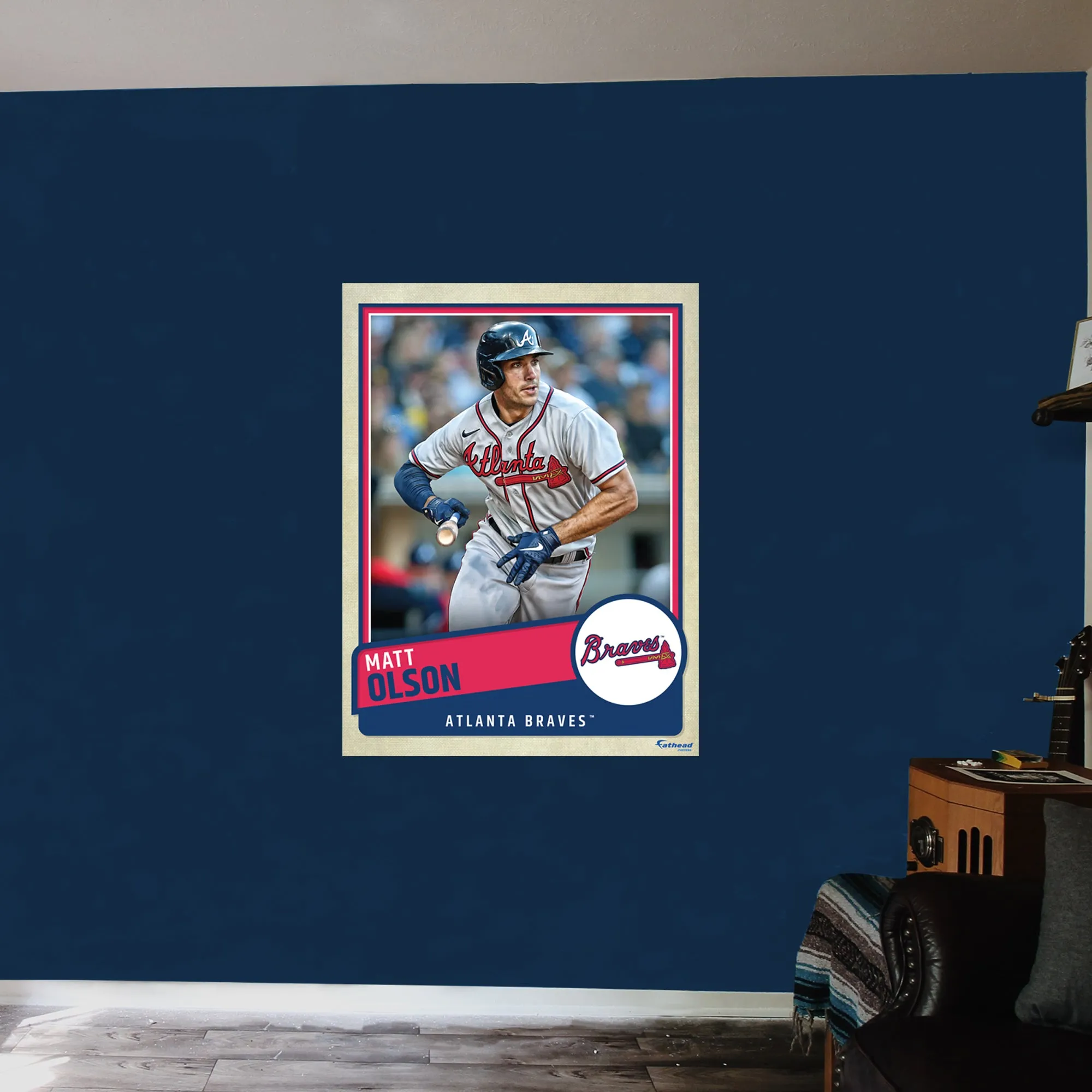 Atlanta Braves: Matt Olson  Poster        - Officially Licensed MLB Removable     Adhesive Decal