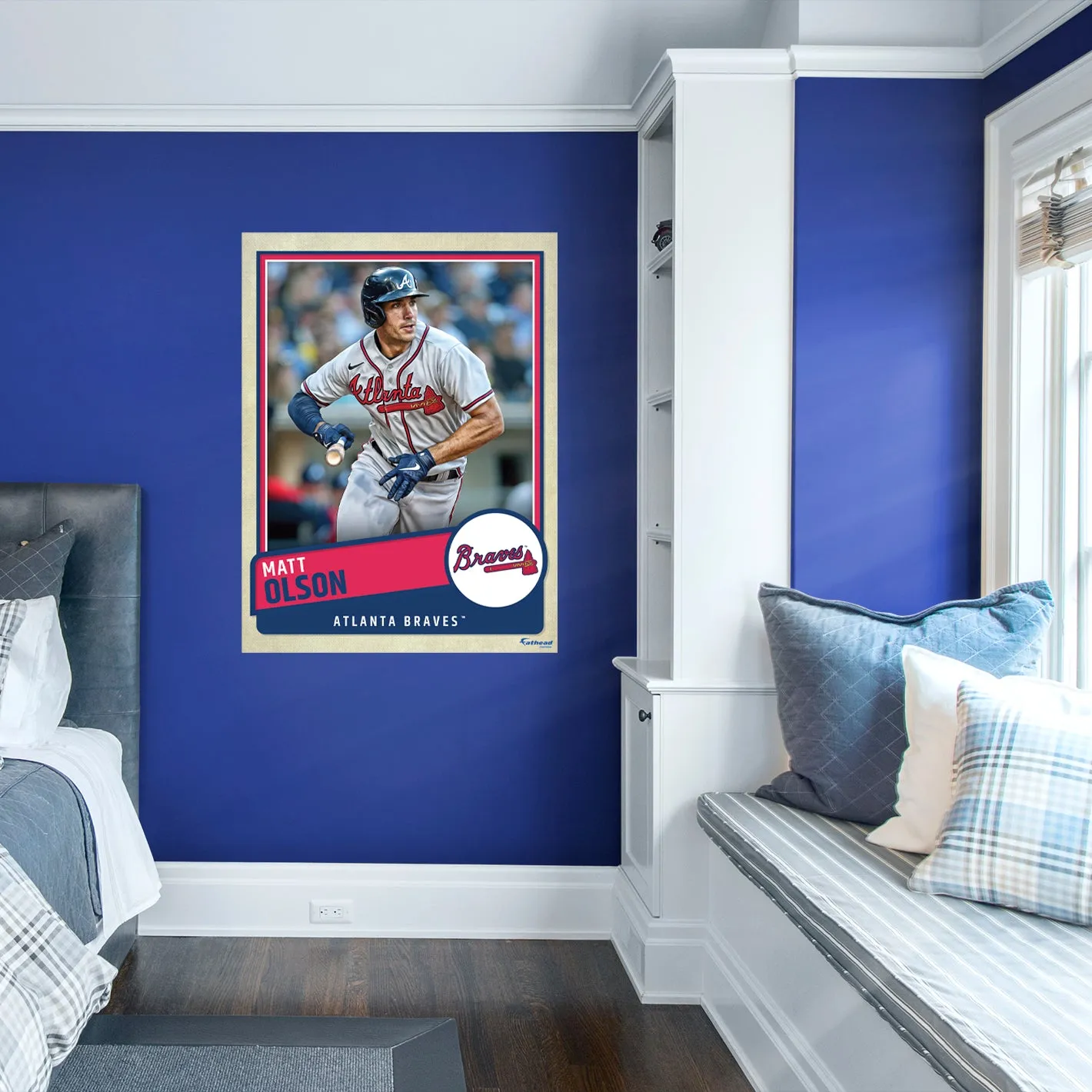 Atlanta Braves: Matt Olson  Poster        - Officially Licensed MLB Removable     Adhesive Decal