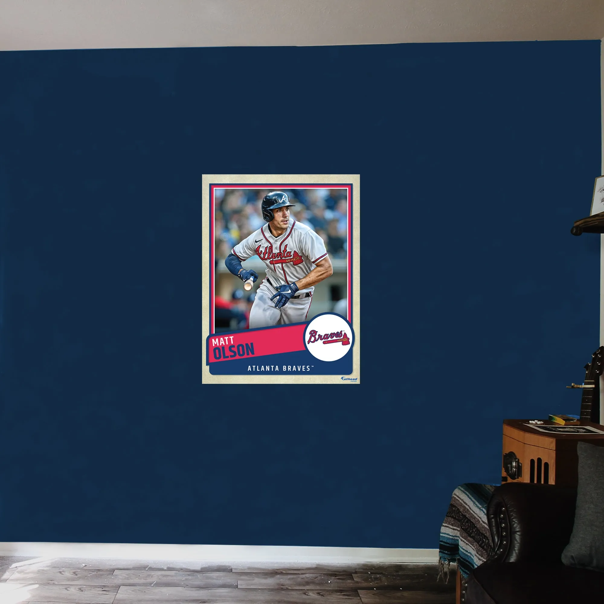 Atlanta Braves: Matt Olson  Poster        - Officially Licensed MLB Removable     Adhesive Decal
