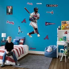 Atlanta Braves: Michael Harris II - Officially Licensed MLB Removable     Adhesive Decal
