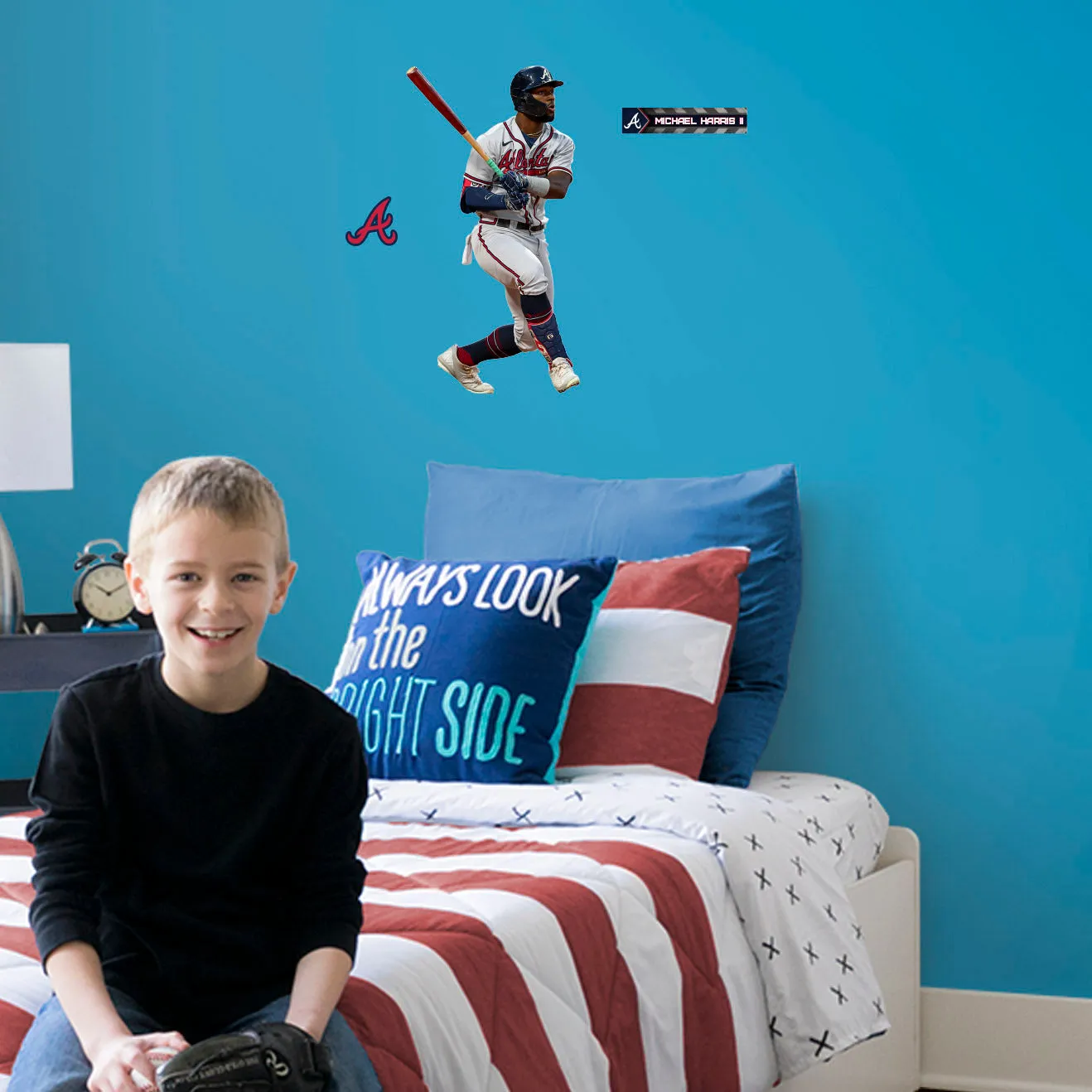 Atlanta Braves: Michael Harris II - Officially Licensed MLB Removable     Adhesive Decal