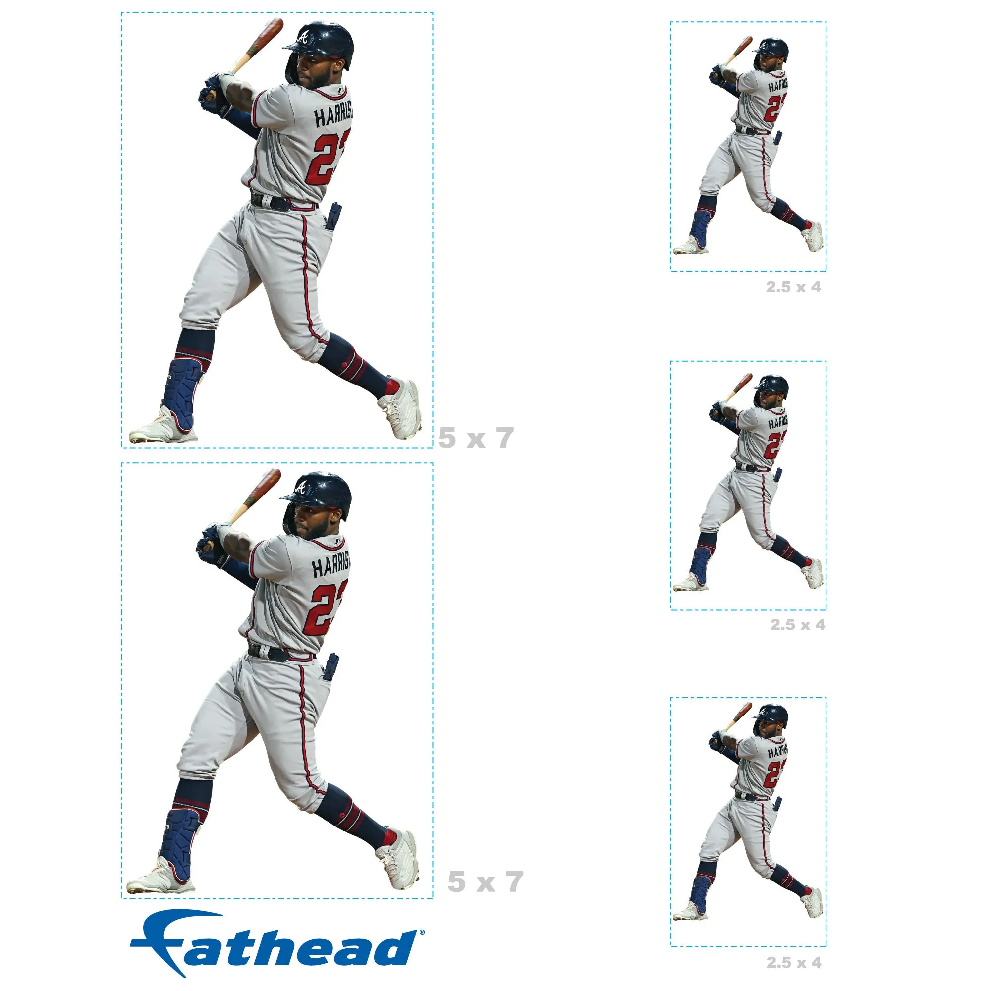 Atlanta Braves: Michael Harris II  Player Minis        - Officially Licensed MLB Removable     Adhesive Decal