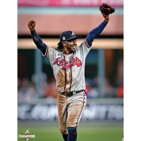 Atlanta Braves: Ozzie Albies 2021 World Series Celebration Poster - Officially Licensed MLB Removable Adhesive Decal