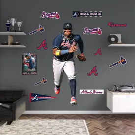 Atlanta Braves: Ronald Acuña Jr. Fielding - Officially Licensed MLB Removable Adhesive Decal