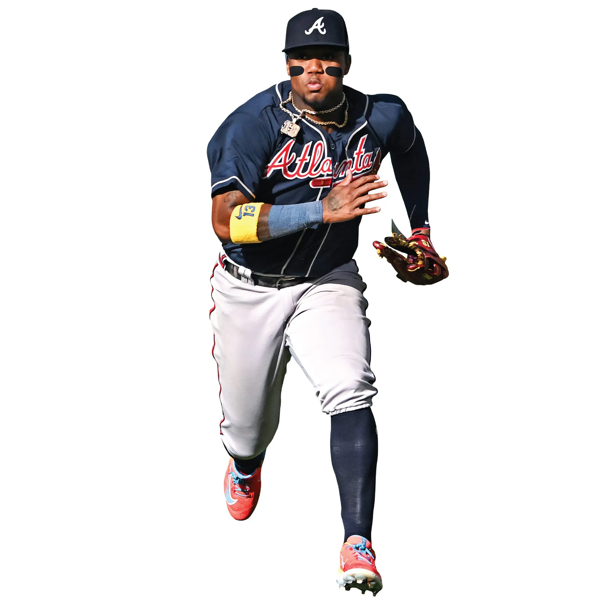 Atlanta Braves: Ronald Acuña Jr. Fielding - Officially Licensed MLB Removable Adhesive Decal