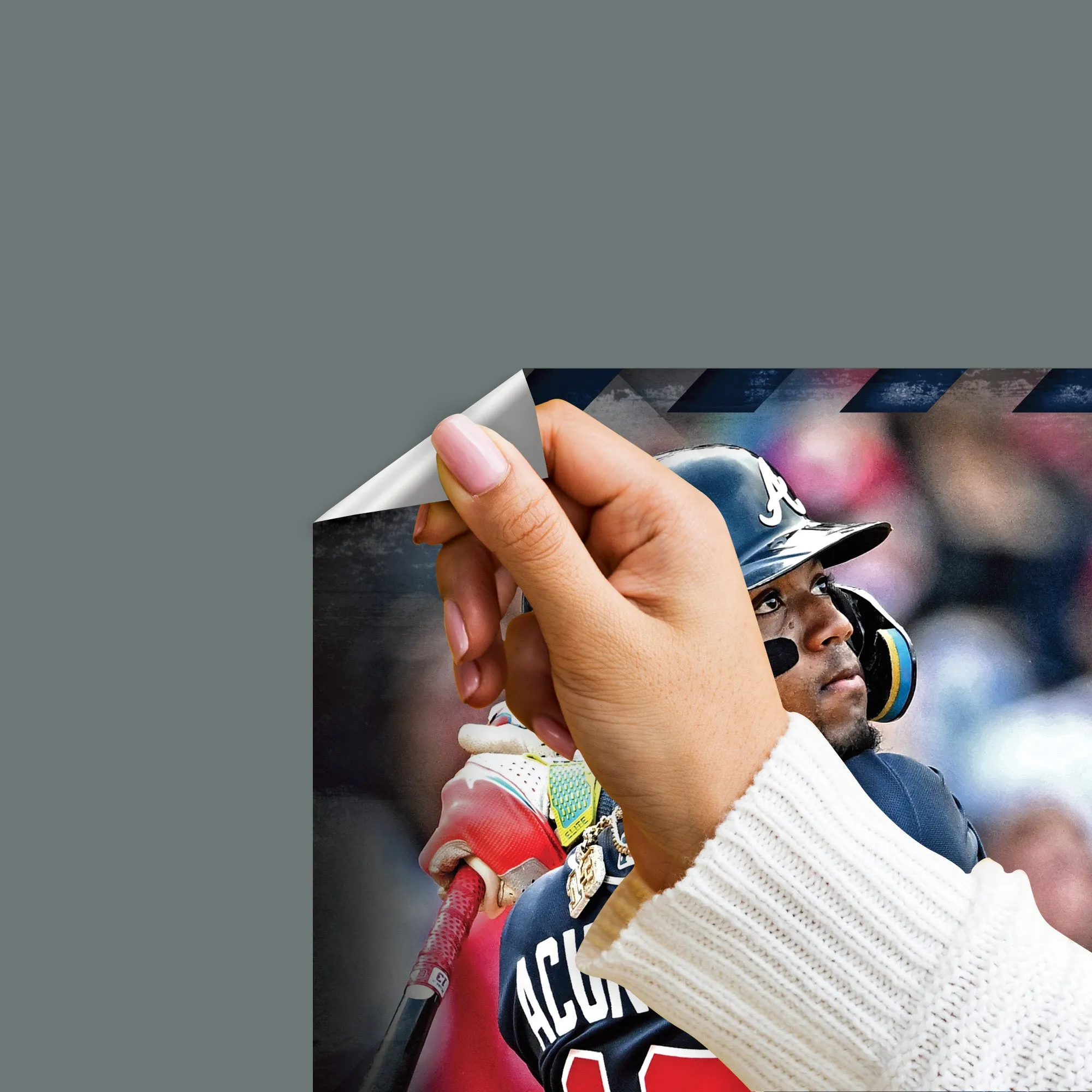 Atlanta Braves: Ronald Acuña Jr. Fielding - Officially Licensed MLB Removable Adhesive Decal