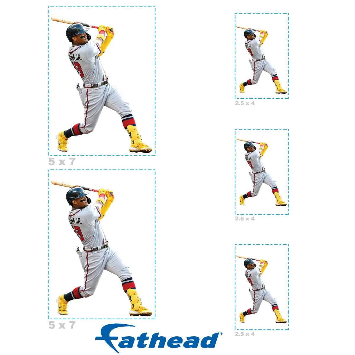 Atlanta Braves: Ronald Acuña Jr.  Player Minis        - Officially Licensed MLB Removable     Adhesive Decal