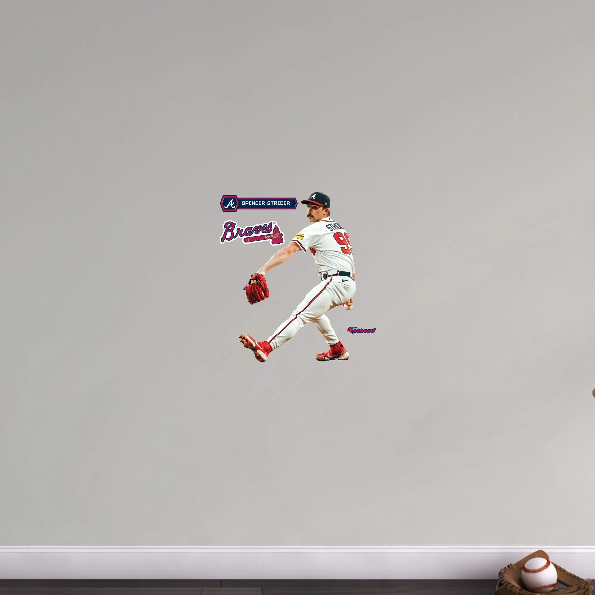 Atlanta Braves: Spencer Strider         - Officially Licensed MLB Removable     Adhesive Decal