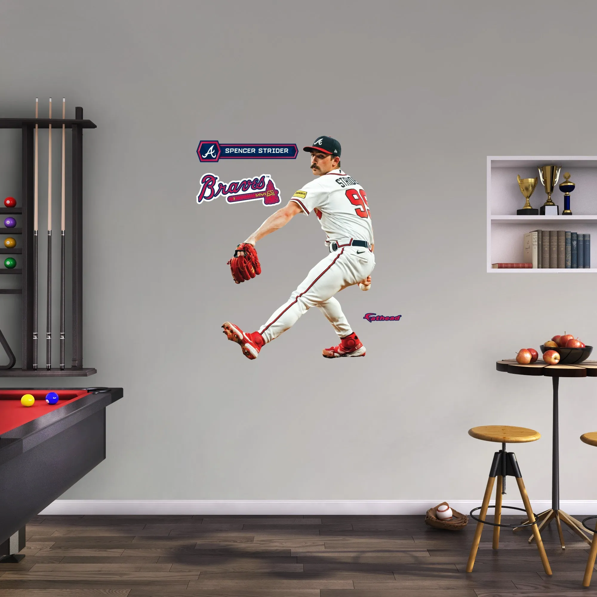 Atlanta Braves: Spencer Strider         - Officially Licensed MLB Removable     Adhesive Decal