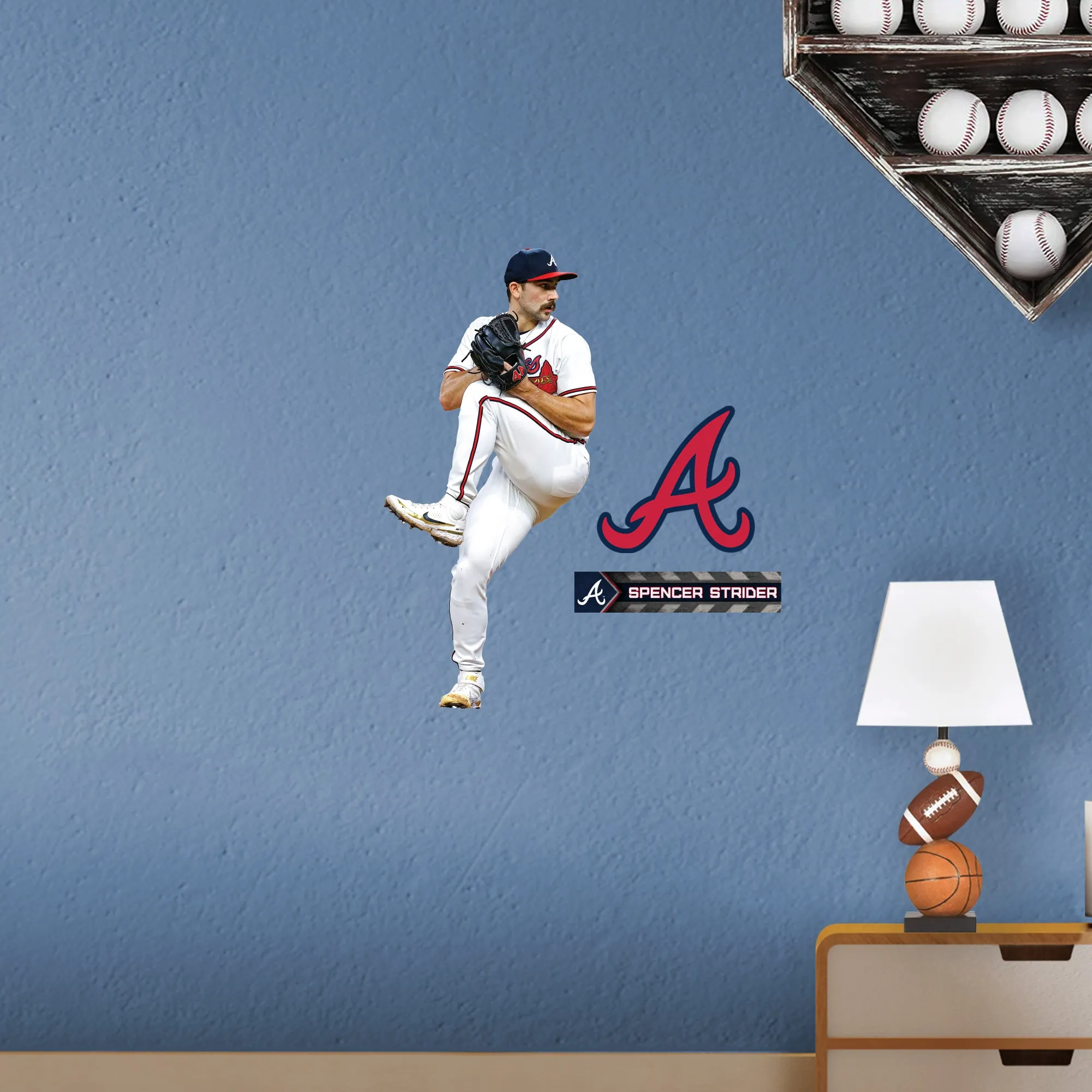 Atlanta Braves: Spencer Strider         - Officially Licensed MLB Removable     Adhesive Decal