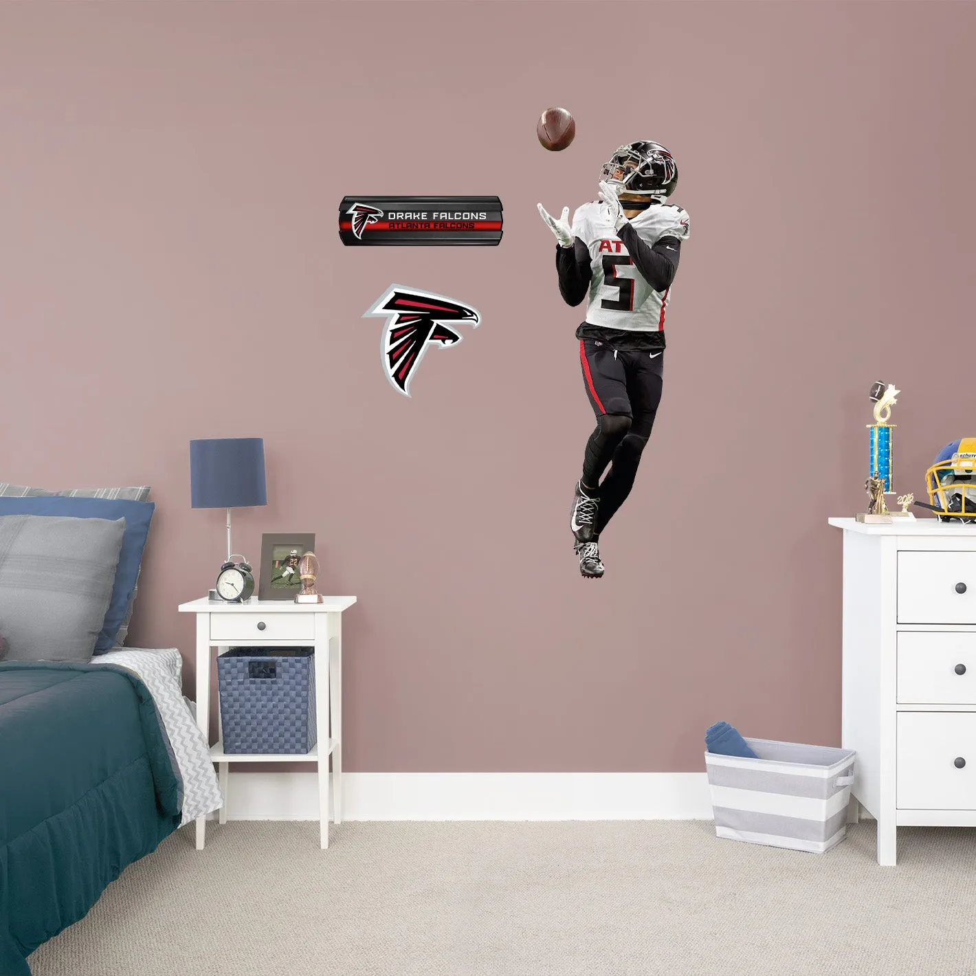 Atlanta Falcons: Drake London         - Officially Licensed NFL Removable     Adhesive Decal