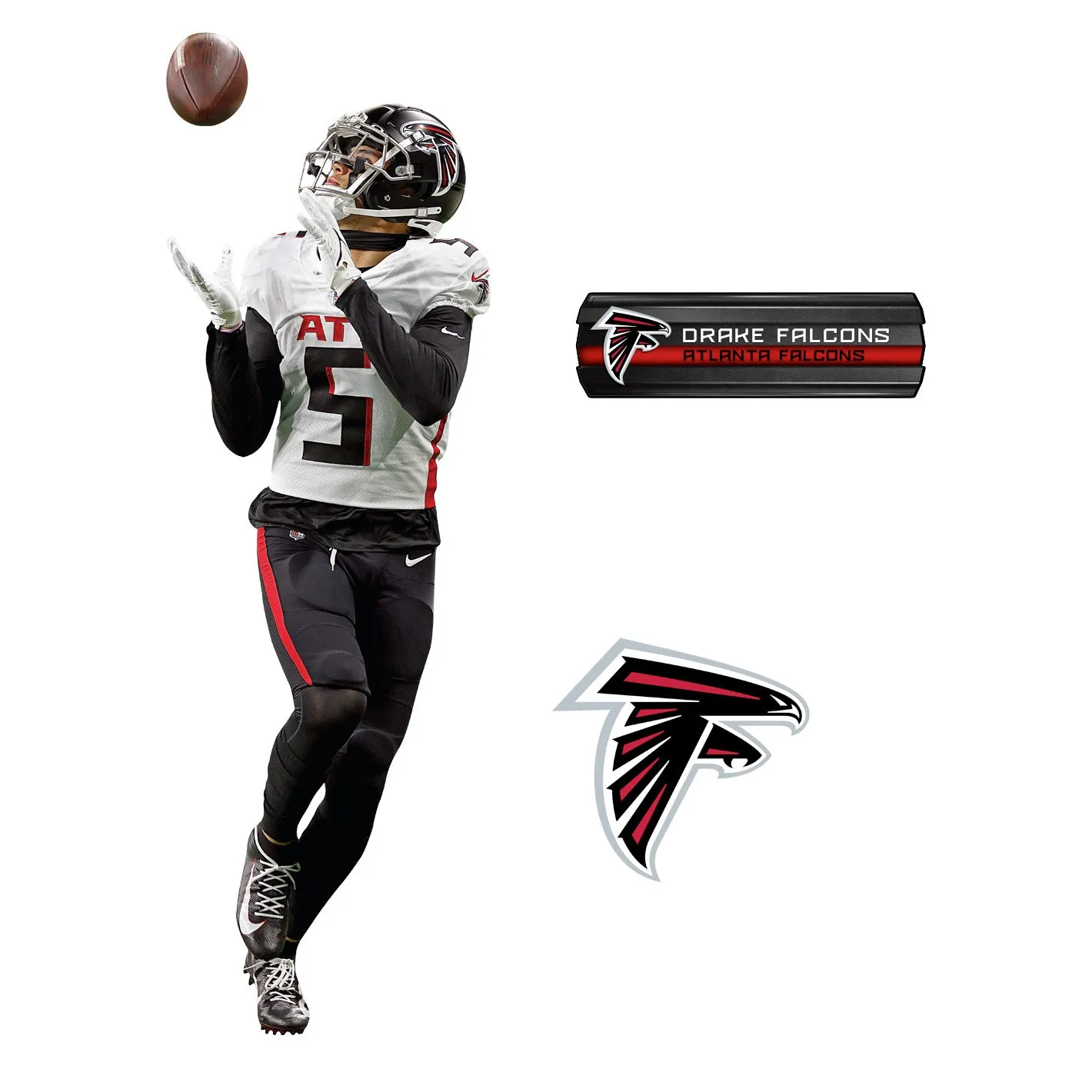 Atlanta Falcons: Drake London         - Officially Licensed NFL Removable     Adhesive Decal