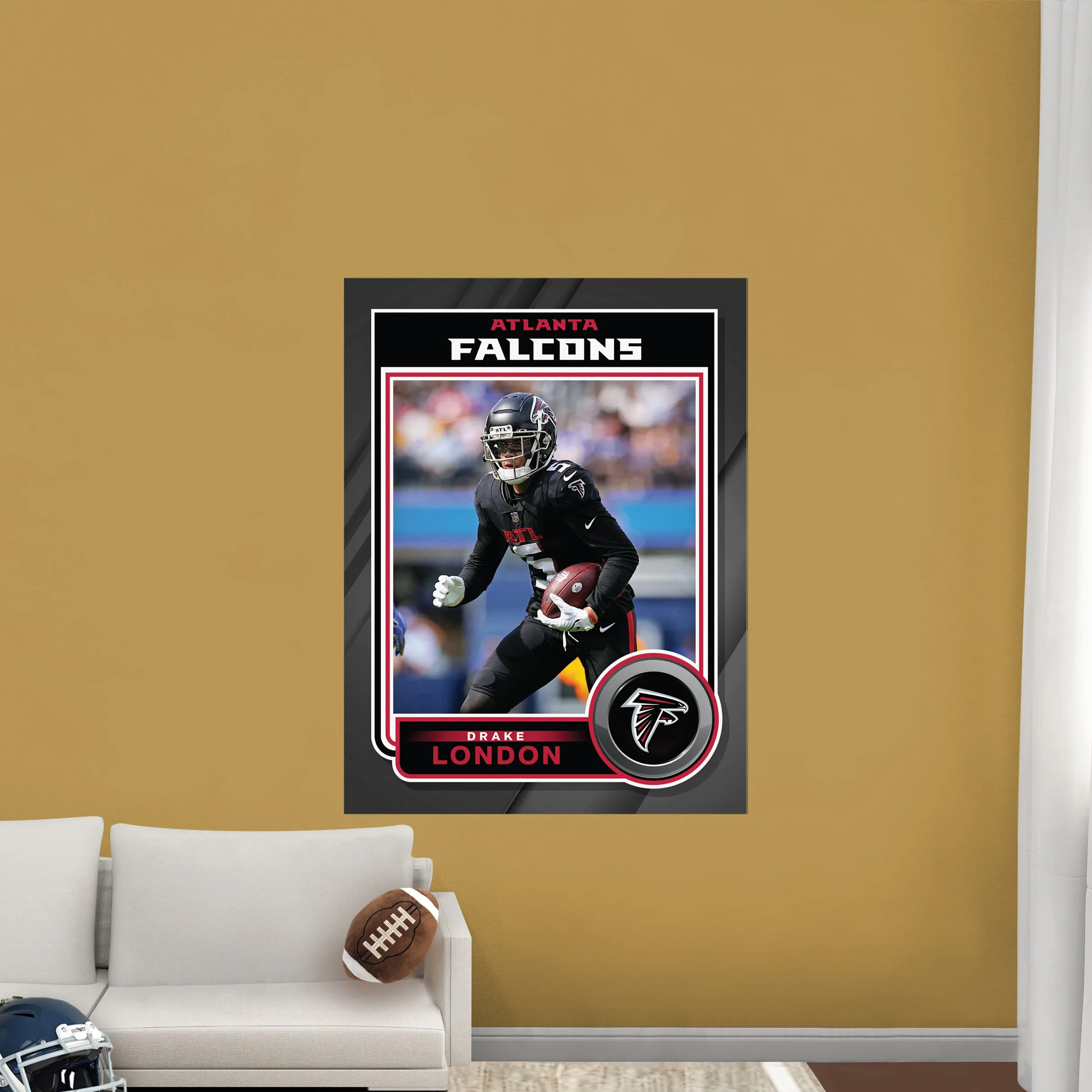 Atlanta Falcons: Drake London Poster - Officially Licensed NFL Removable Adhesive Decal
